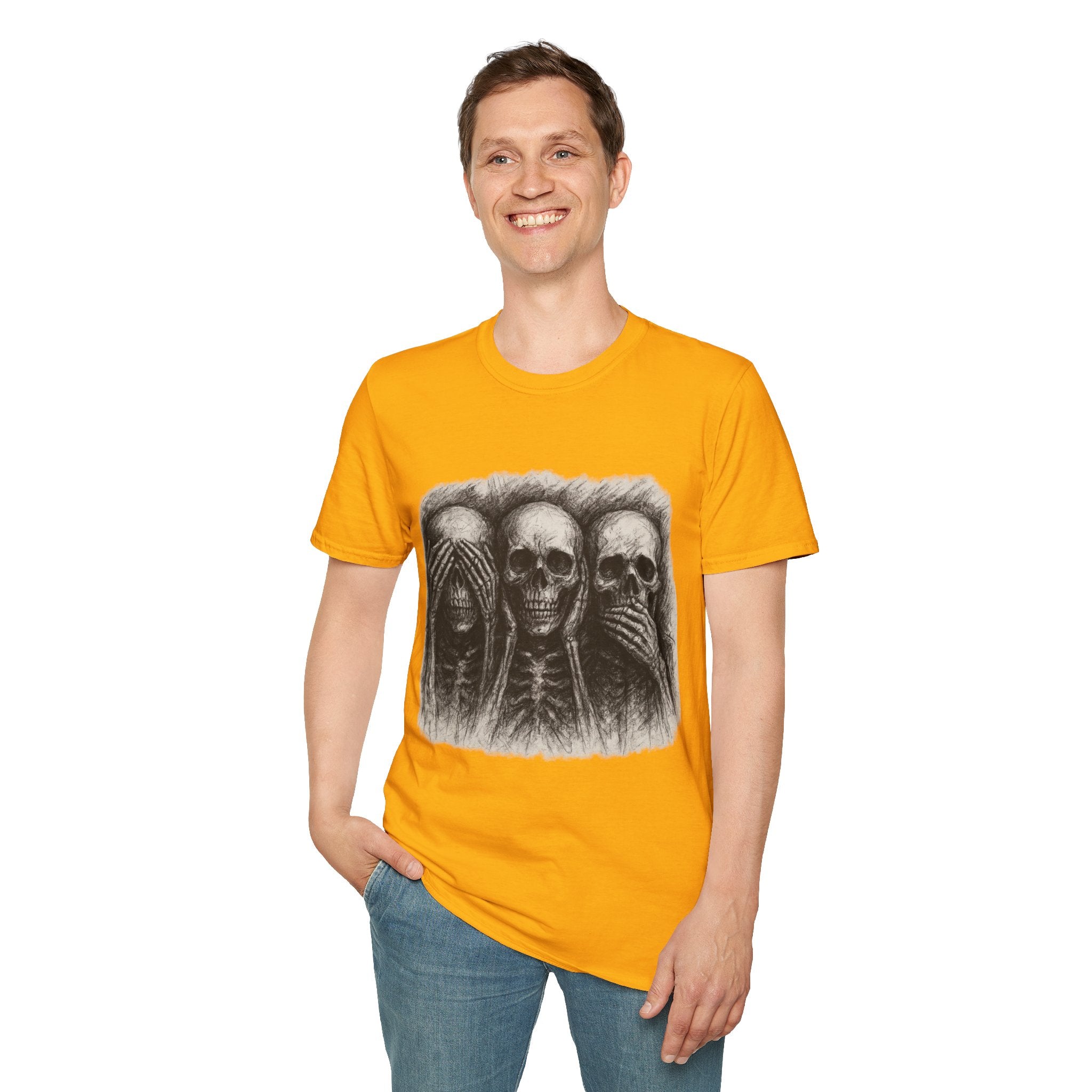 Mens Skull T-shirt Graphic Tees Skeleton Apparel Clothing Skulls Accessories Best Gift