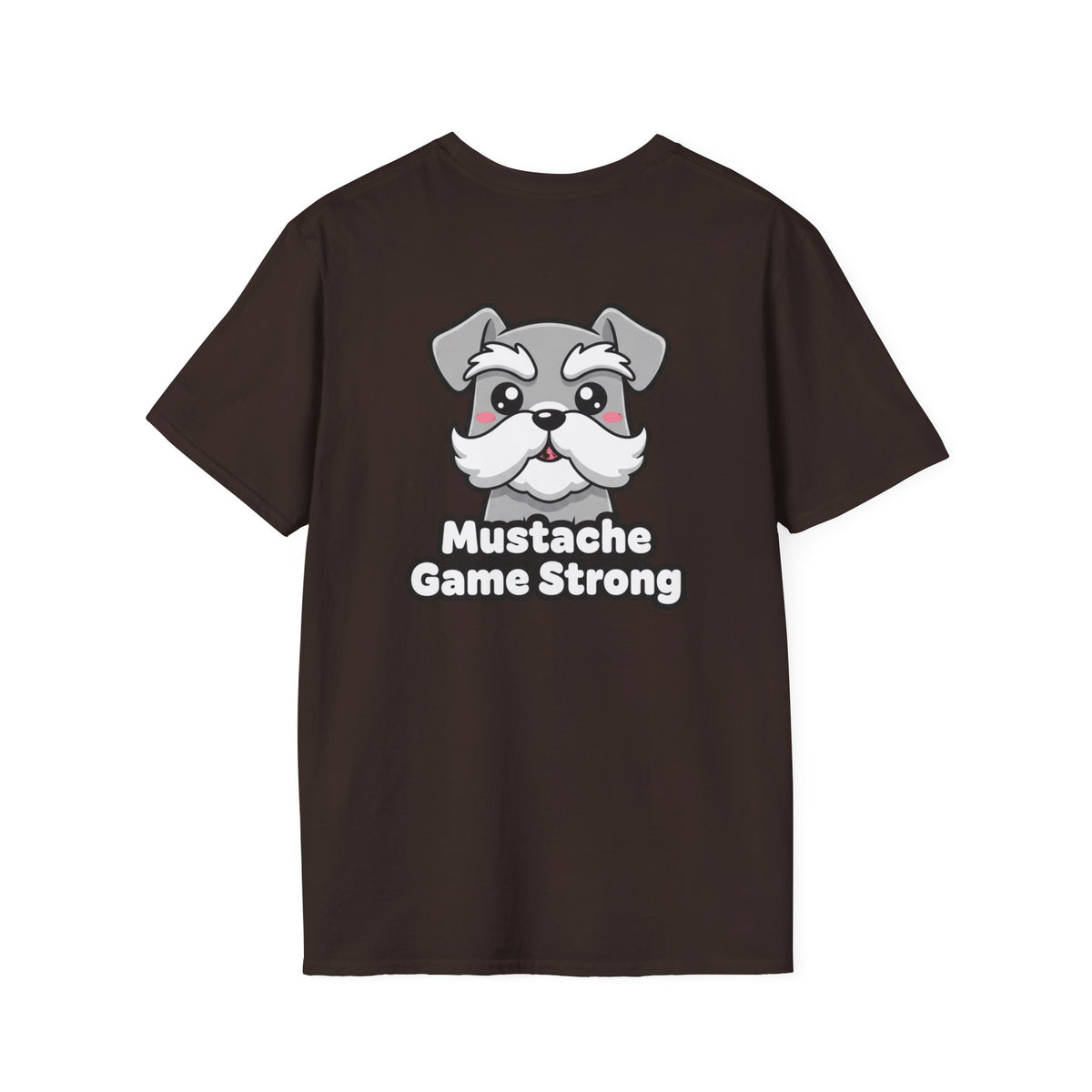 Cute Schnauzer Shirt Mustache Game Strong Funny Dog Lover Unisex Softstyle Tee Gift
