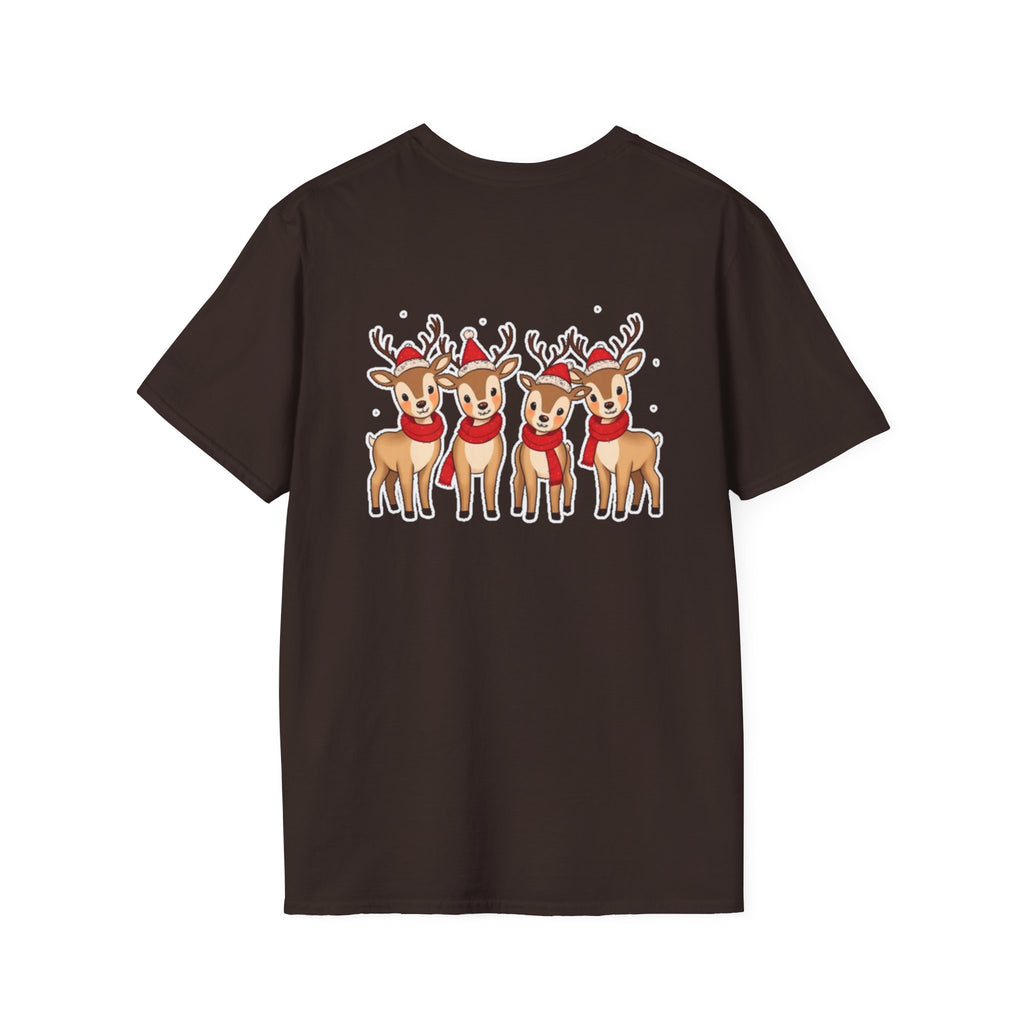 Christmas Reindeer Family T-Shirt | Cute Cartoon Holiday Design Unique Holiday Gift Shirt