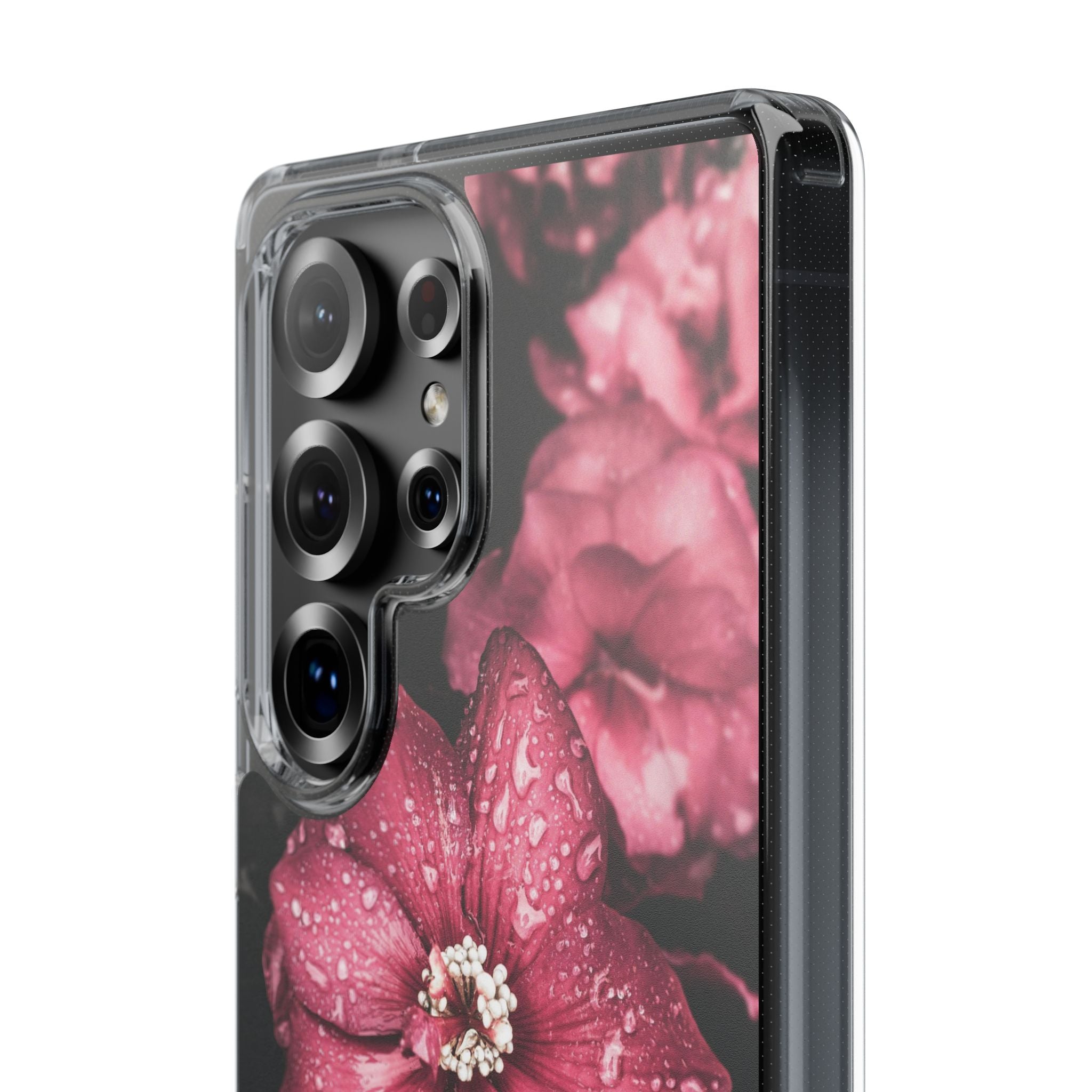 Pink Flowers Clear Cases iPhone Case Samsung Phone Case Unique Gift Cute Phone Cover Unique iPhone 17 Pro Max Phone Case