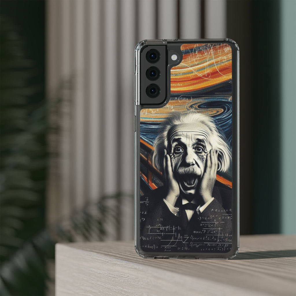 Funny Einstein Clear Phone Cases Edvard Munch Scream Unique iPhone Samsung Cases