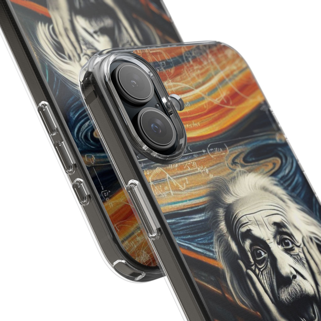 Funny Einstein Clear Phone Cases Edvard Munch Scream Unique iPhone Samsung Cases