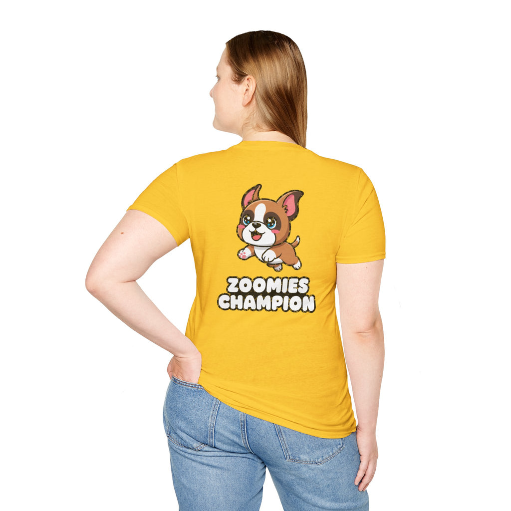 Cute Boxer Shirt Zoomies Champion Funny Dog Lover Unisex Softstyle Tee Gift