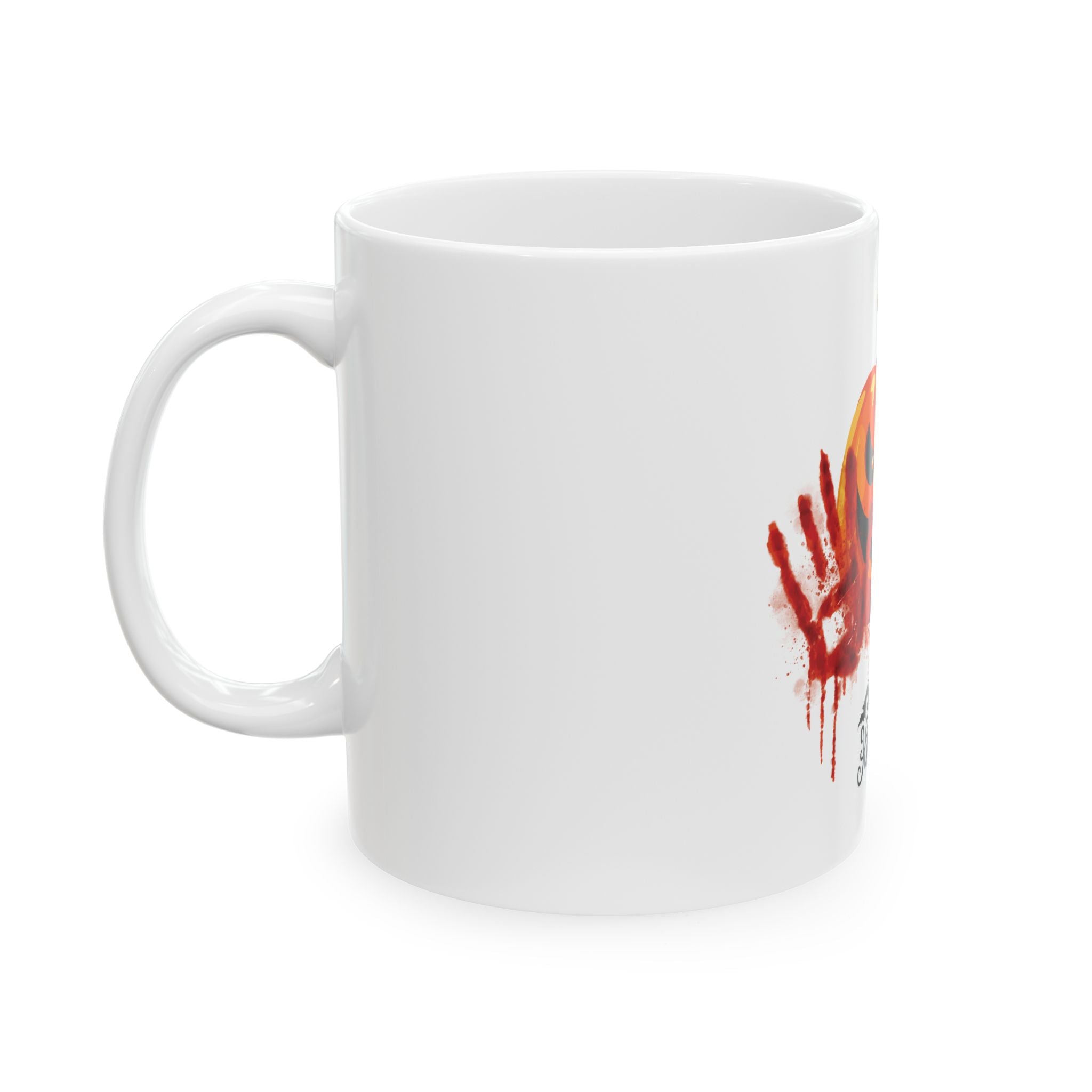 Happy Halloween Pumpkin Spooky White Coffee Mug Funny Best Gift For Friends 11oz