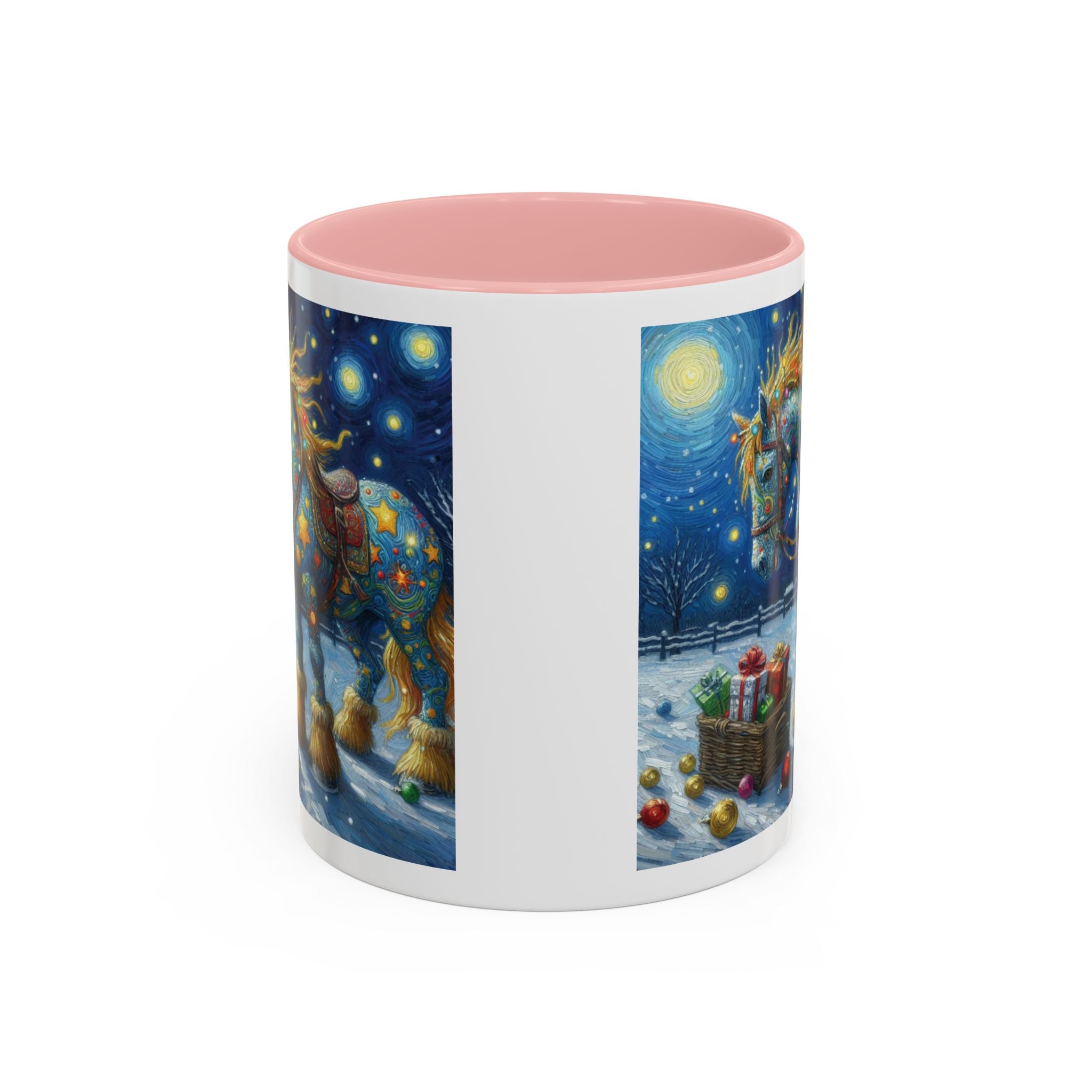 Christmas Mug Horse Mug Van Gogh Art Funny Coffee Tea Ceramic Mug Santa Gift Cup