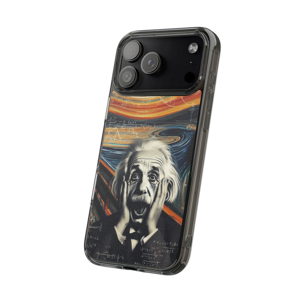 Funny Einstein Clear Phone Cases Edvard Munch Scream Unique iPhone Samsung Cases
