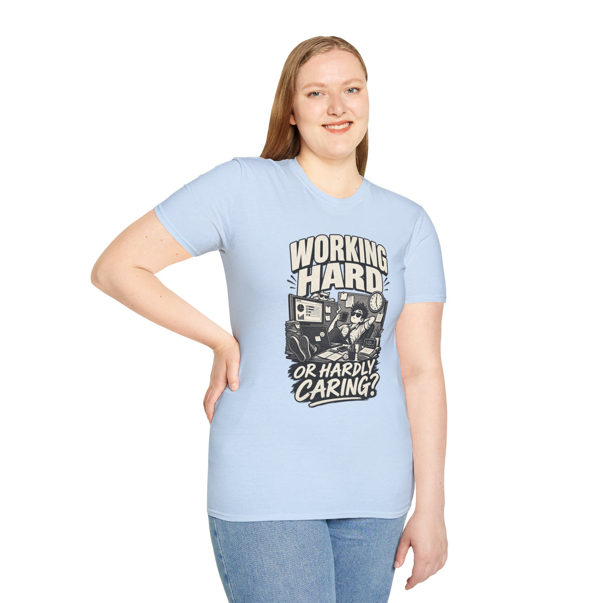 Funny Dark Humor Tshirt — Funny Office Tshirt Dark Humor Graphic Tee Unique Coworker Gift WORKING HARD Shirt