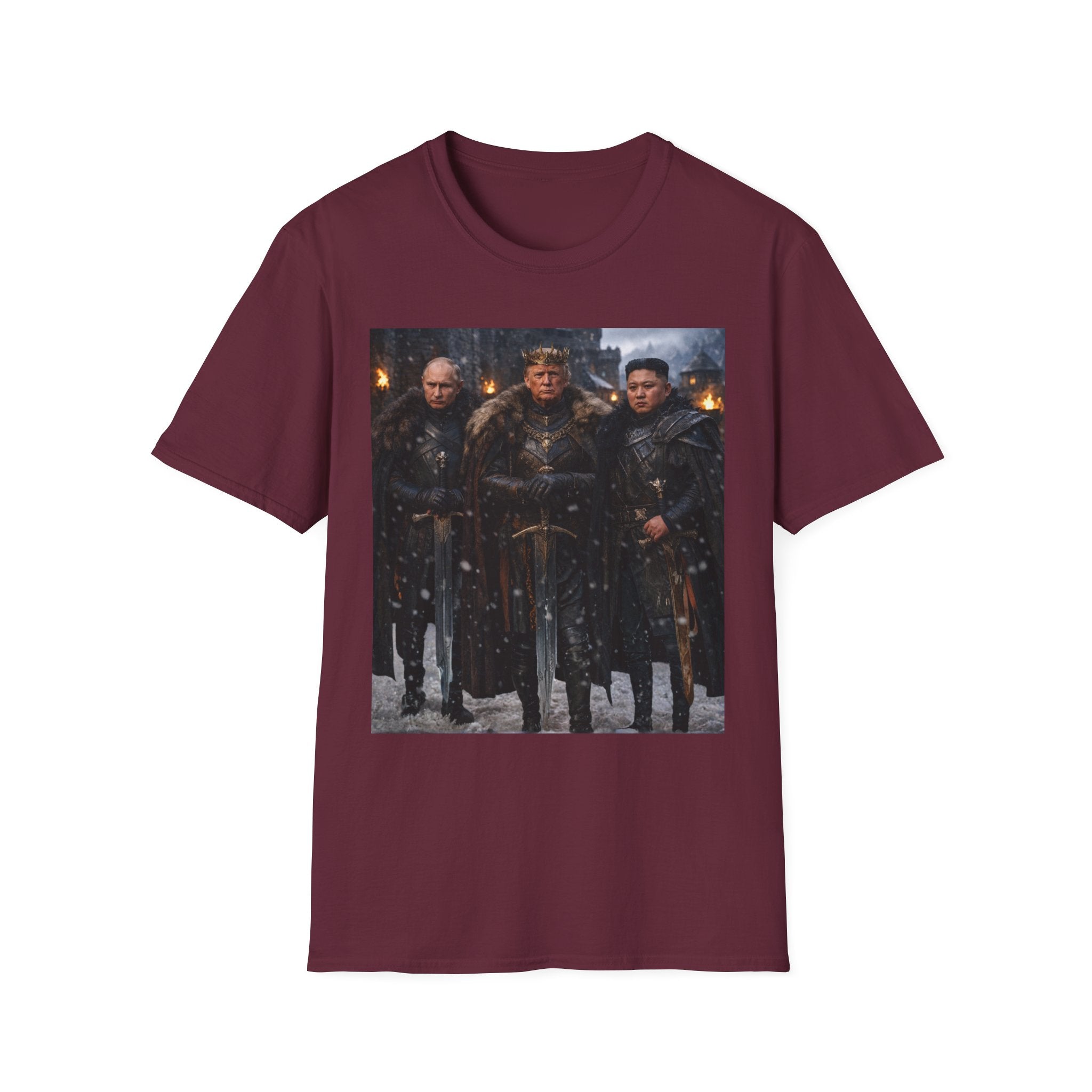 Funny Trump Putin Kim Jong Unique T-Shirt Artwork Throne Unisex Softstyle Tshirt