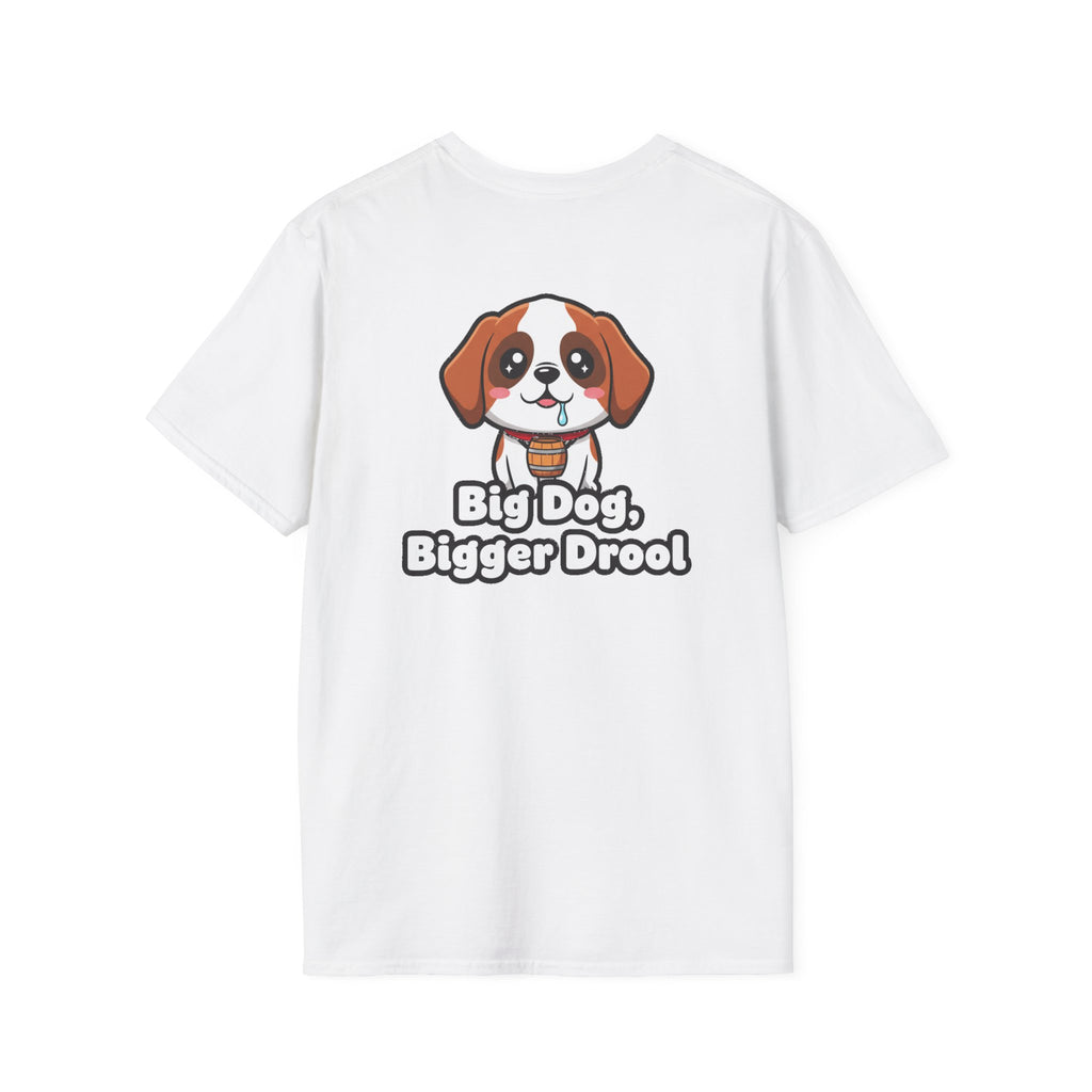 Cute Saint Bernard Shirt Big Dog, Bigger Drool Funny Dog Lover Unisex Softstyle Tee Gift