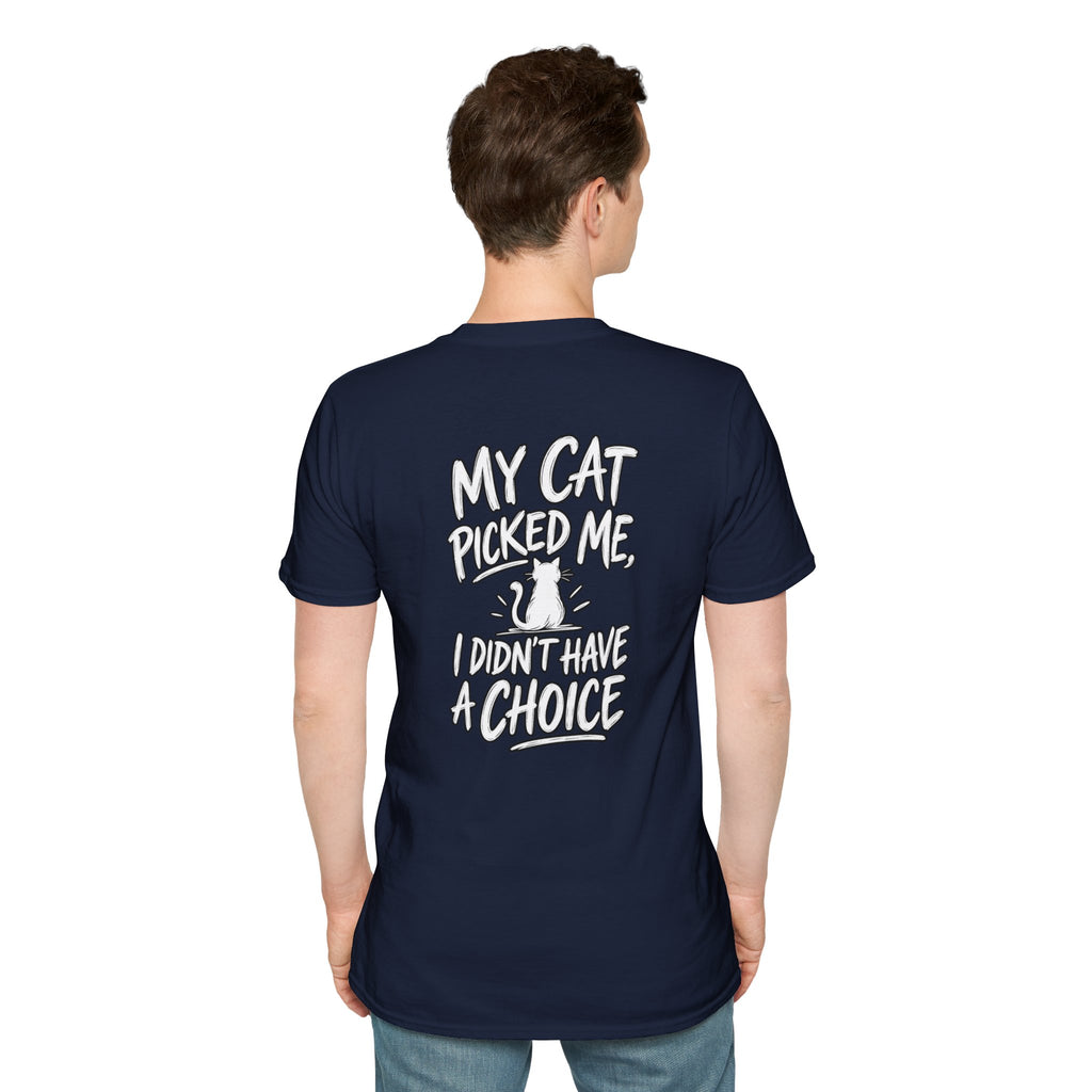 Cat Dad Shirt My Cat Picked Me Dark Humor Sarcastic Graphic Tee Unique Gift Funny Tshirt