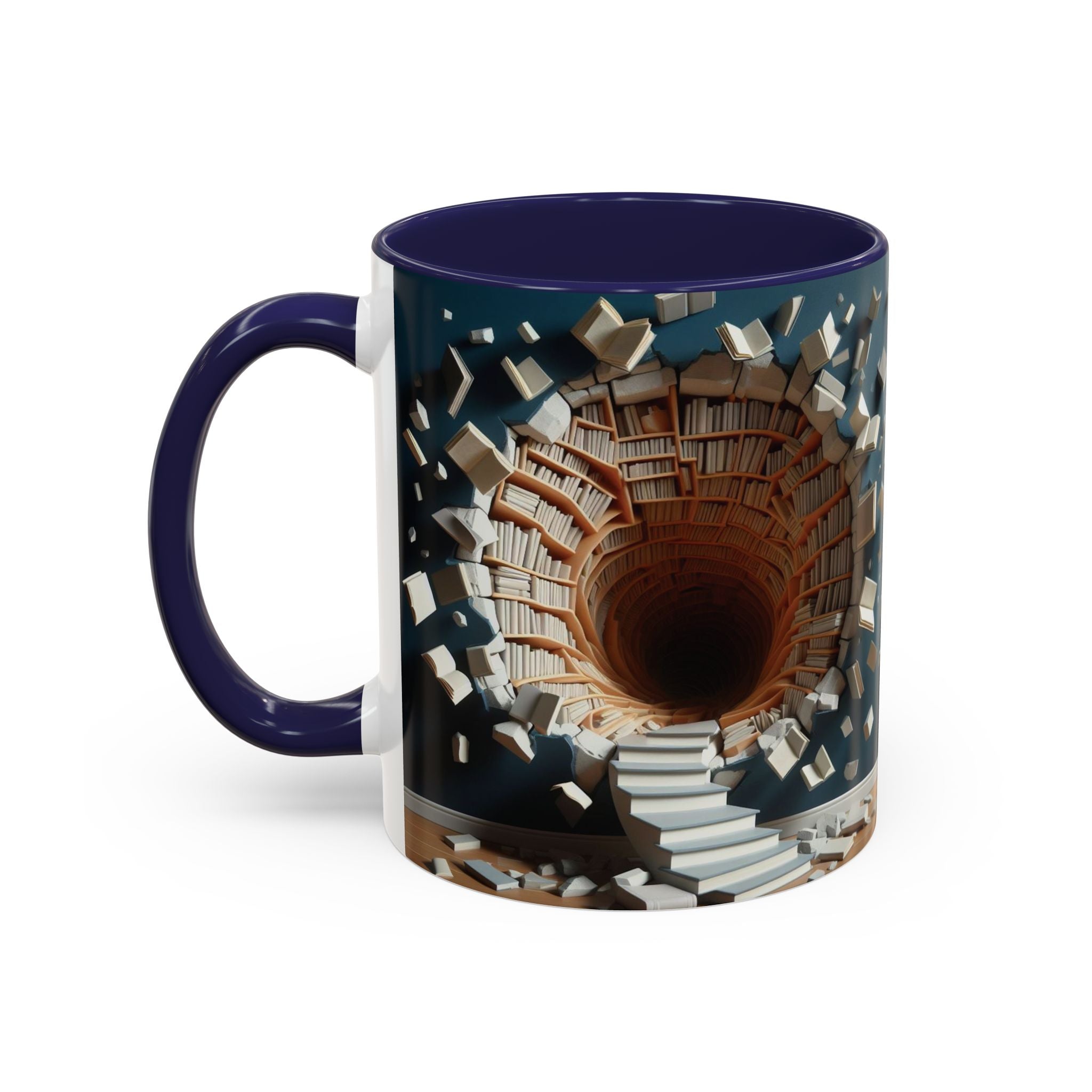 3D Bookshelf Mug-Library Book Mugs Office Ceramic Tea Cup Gift Accent Coffee Mug 2026