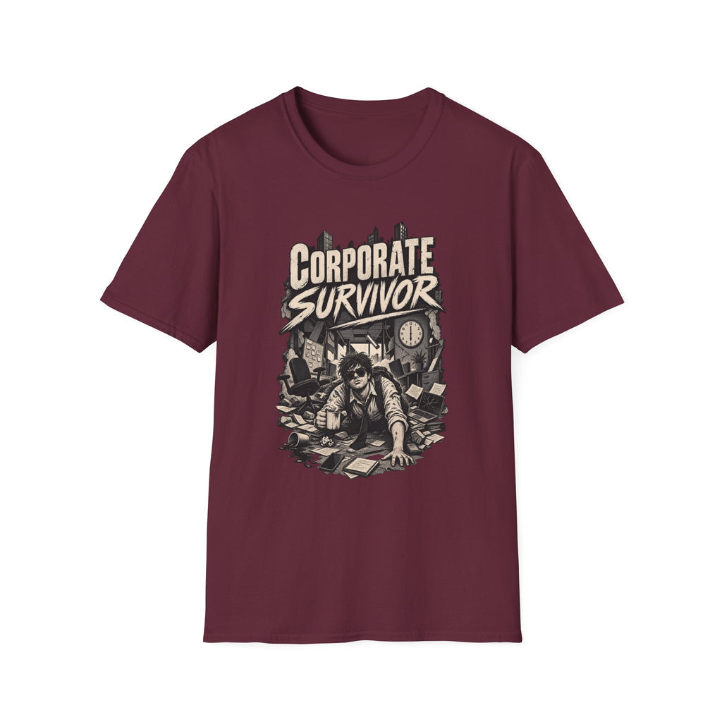 Funny Dark Humor Tshirt — Funny Office Tshirt Dark Humor Graphic Tee Unique Coworker Gift CORPORATE SURVIVOR Shirt