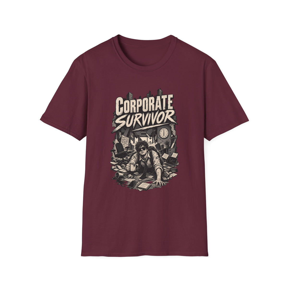 Funny Dark Humor Tshirt — Funny Office Tshirt Dark Humor Graphic Tee Unique Coworker Gift CORPORATE SURVIVOR Shirt
