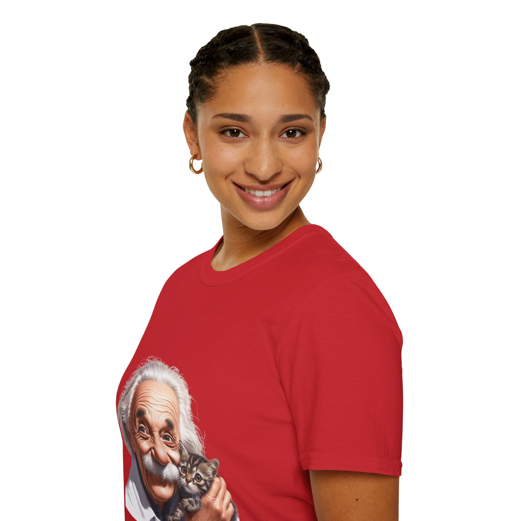 Funny Albert Einstein T-Shirt Unisex Softstyle T-Shirt Cotton Unique Gift German