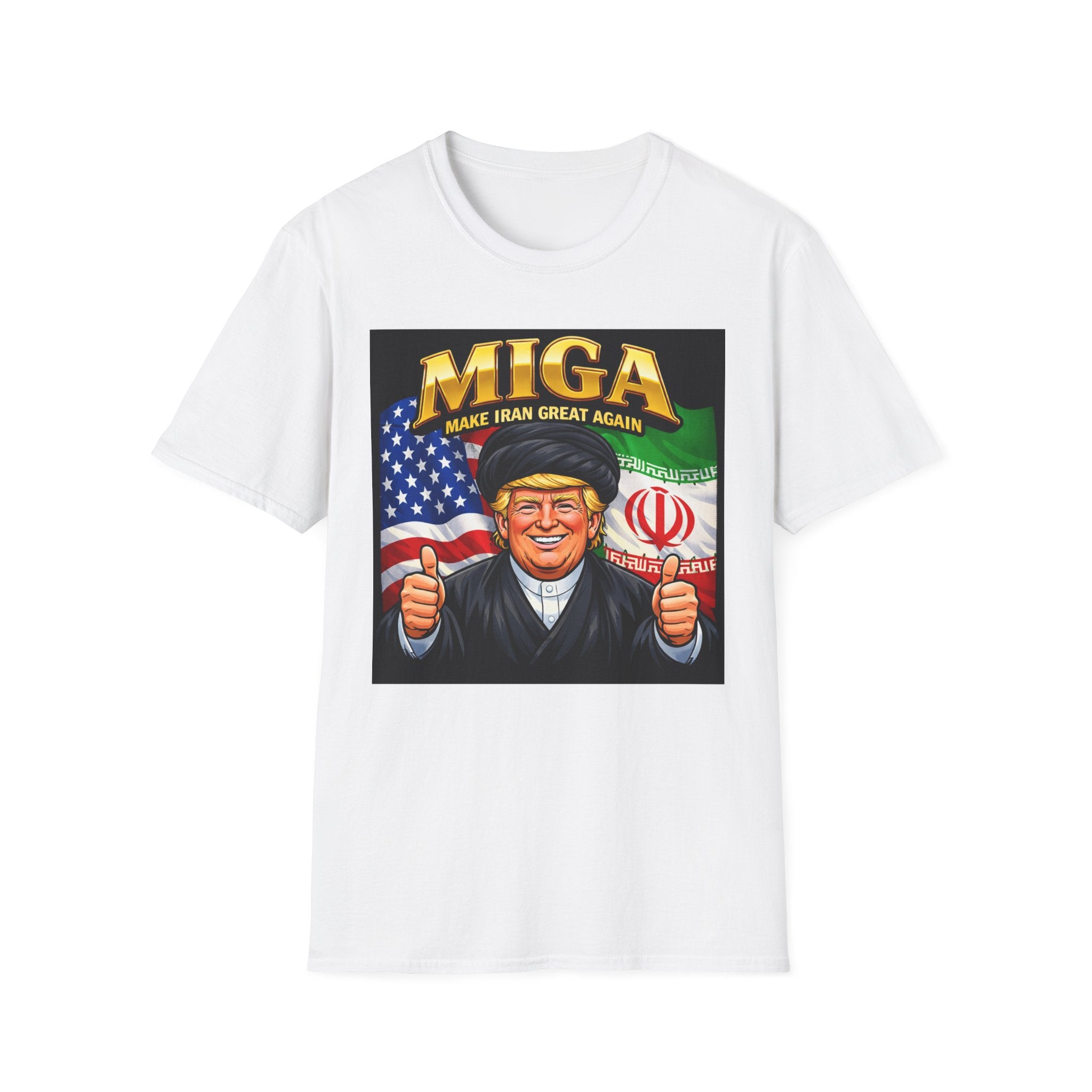 Funny Trump Iranian Flag Shirt Make Iran Great Again MIGA Softstyle T-Shirt Best