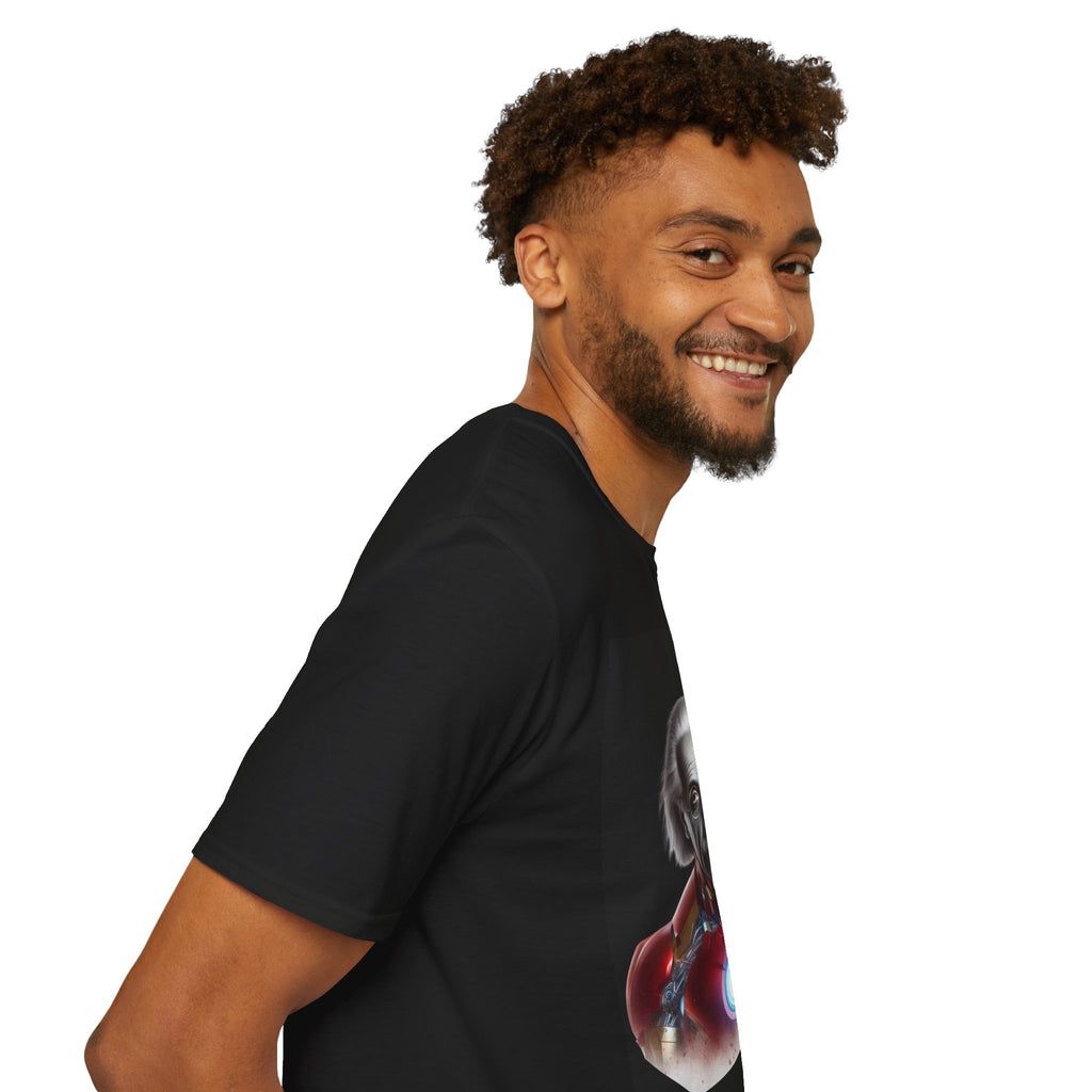 Funny Einstein Unisex Soft-style T-shirt Iron Man Albert Unique Gift Kids Art