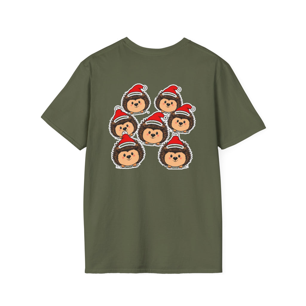 Christmas Hedgehogs Family T-Shirt | Cute Cartoon Holiday Design Unique Holiday Gift Shirt