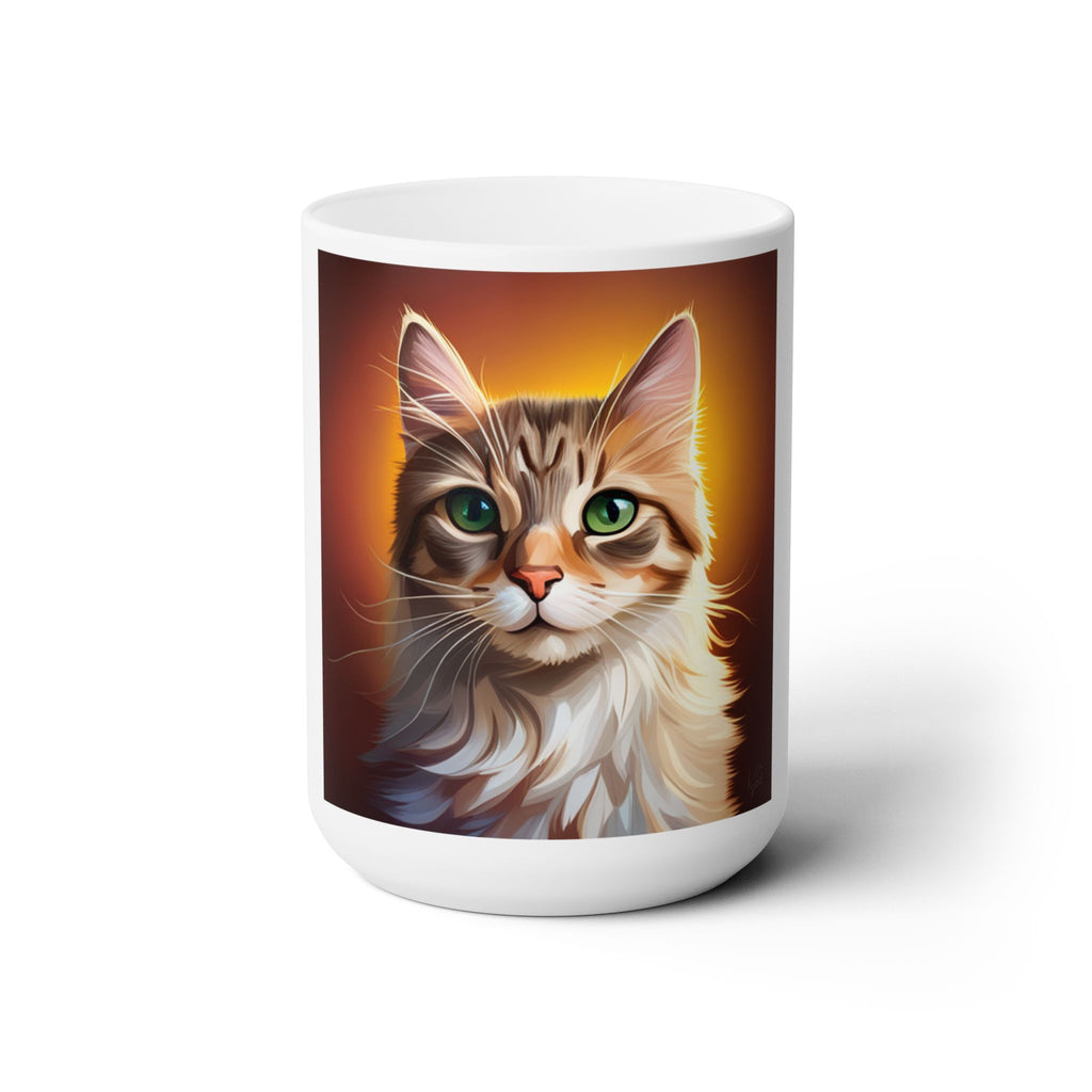 Cat Funny Pet Best White Ceramic Coffee Tea Mug Gift Animal Lover Friend 15oz