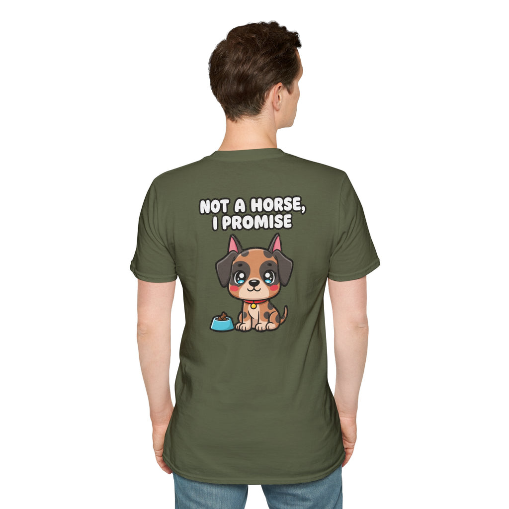Cute Great Dane Shirt Not A Horse, I Promise Funny Dog Lover Unisex Softstyle Tee Gift