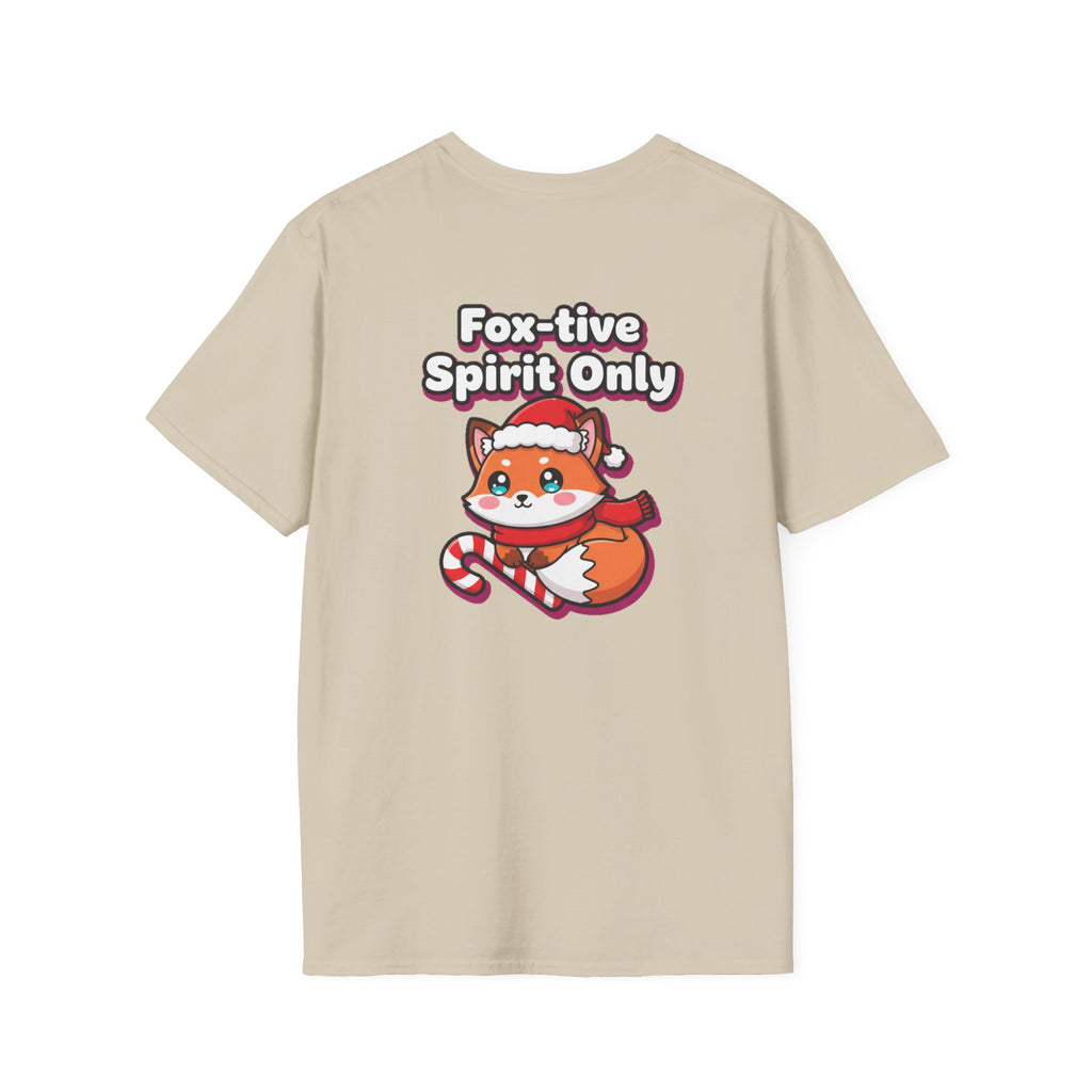 Cute Christmas Shirt Foxtive Spirit Only Funny Animal Unisex Softstyle Tee Christmas Gift