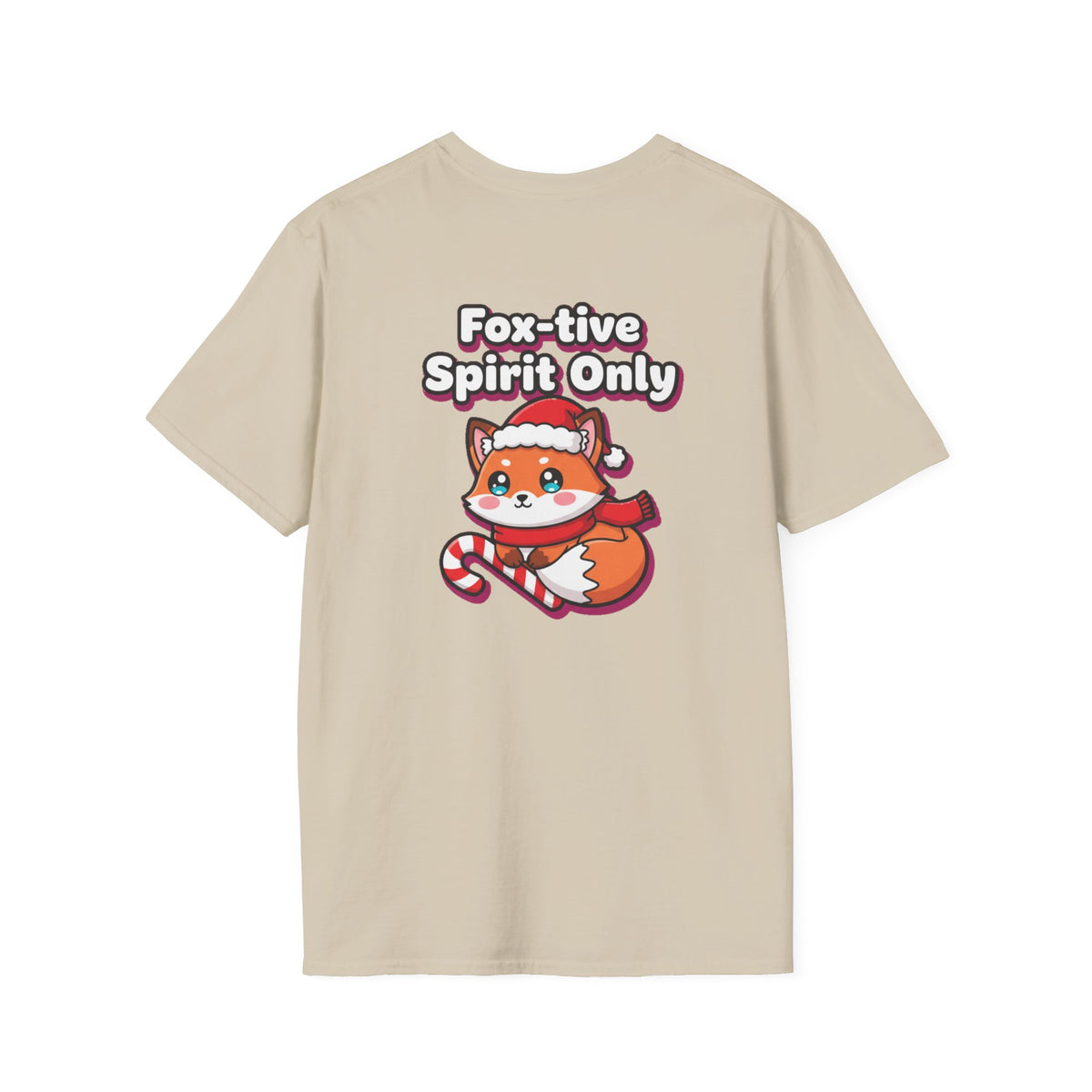 Cute Christmas Shirt Foxtive Spirit Only Funny Animal Unisex Softstyle Tee Christmas Gift