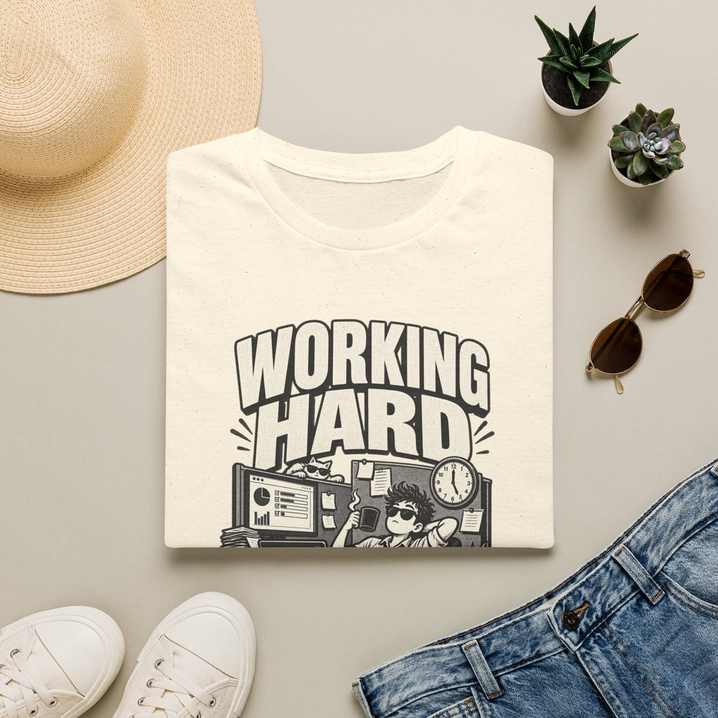 Funny Dark Humor Tshirt — Funny Office Tshirt Dark Humor Graphic Tee Unique Coworker Gift WORKING HARD Shirt