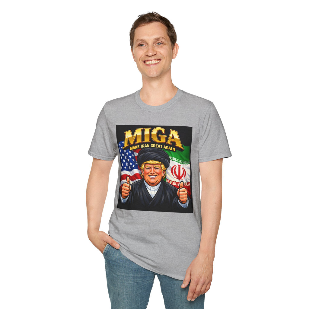 Funny Trump Iranian Flag Shirt Make Iran Great Again MIGA Softstyle T-Shirt Best