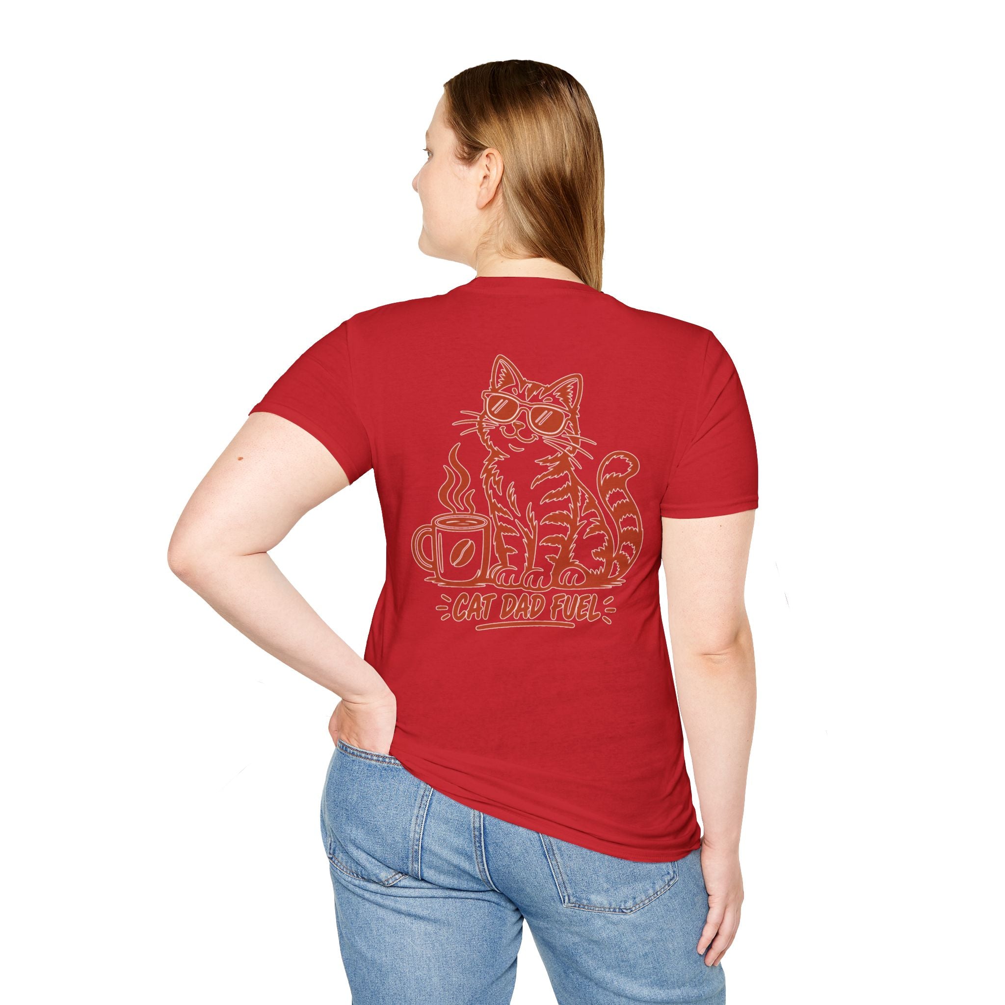 Cat Dad Shirt Cat Dad Fuel Funny Coffee Cat Lover Graphic Tee Unique Gift Funny Tshirt
