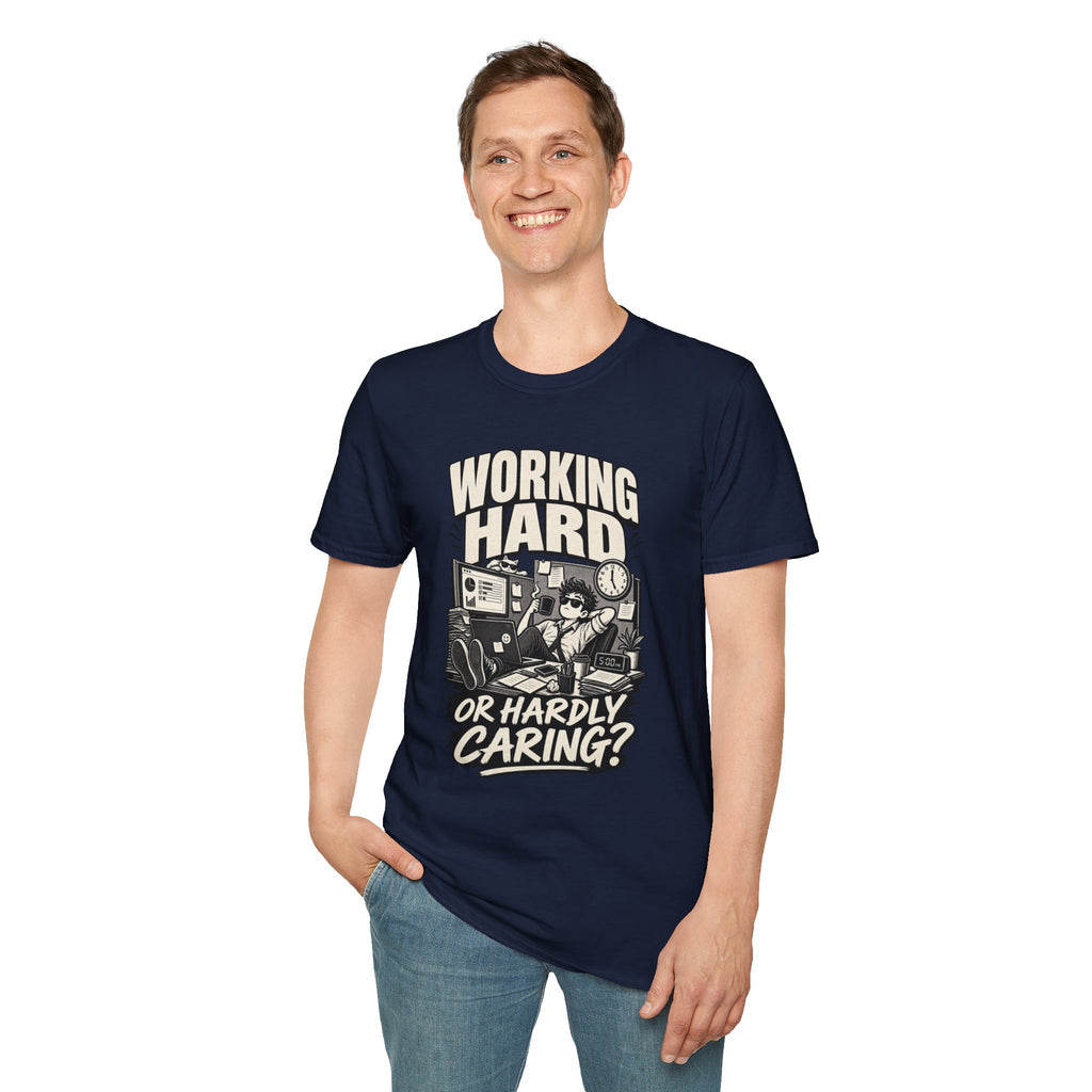 Funny Dark Humor Tshirt — Funny Office Tshirt Dark Humor Graphic Tee Unique Coworker Gift WORKING HARD Shirt
