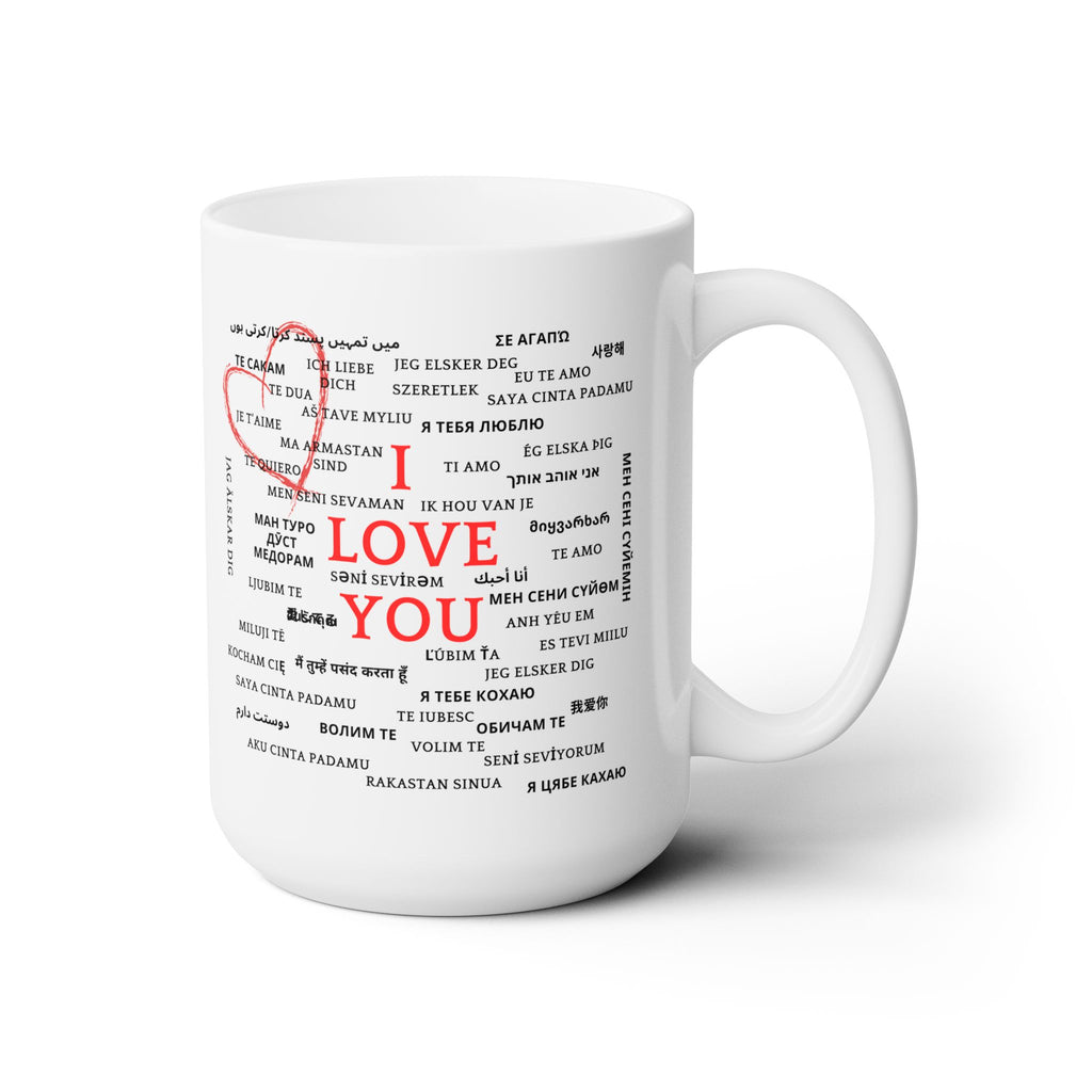 I Love You in 100 Language Gift Birthday Anniversary Ceramic Mug Coffee Tea 15oz