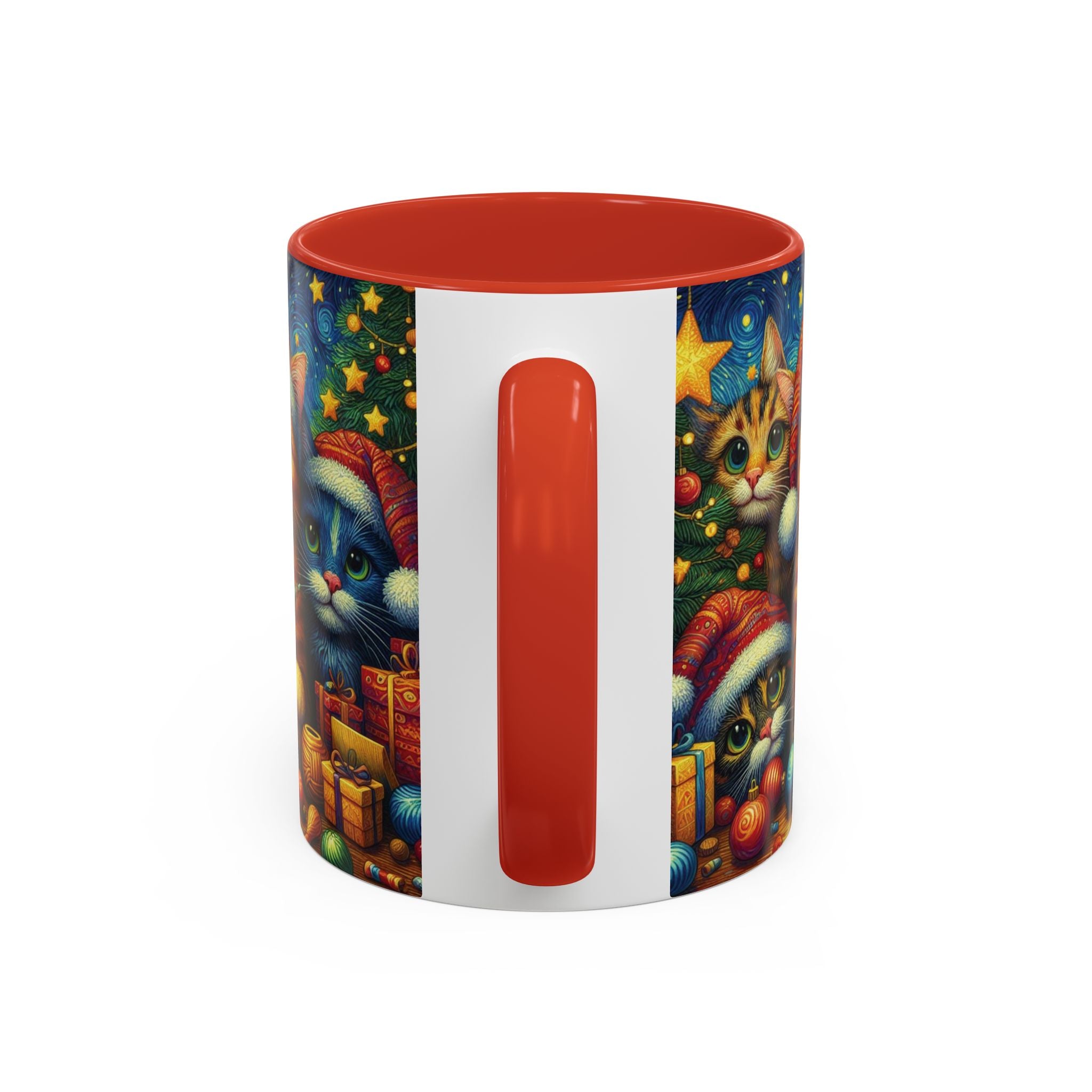 Christmas Mug Cats Mug Mom Lover Van Gogh Art Gift Funny Coffee Tea Ceramic Cup