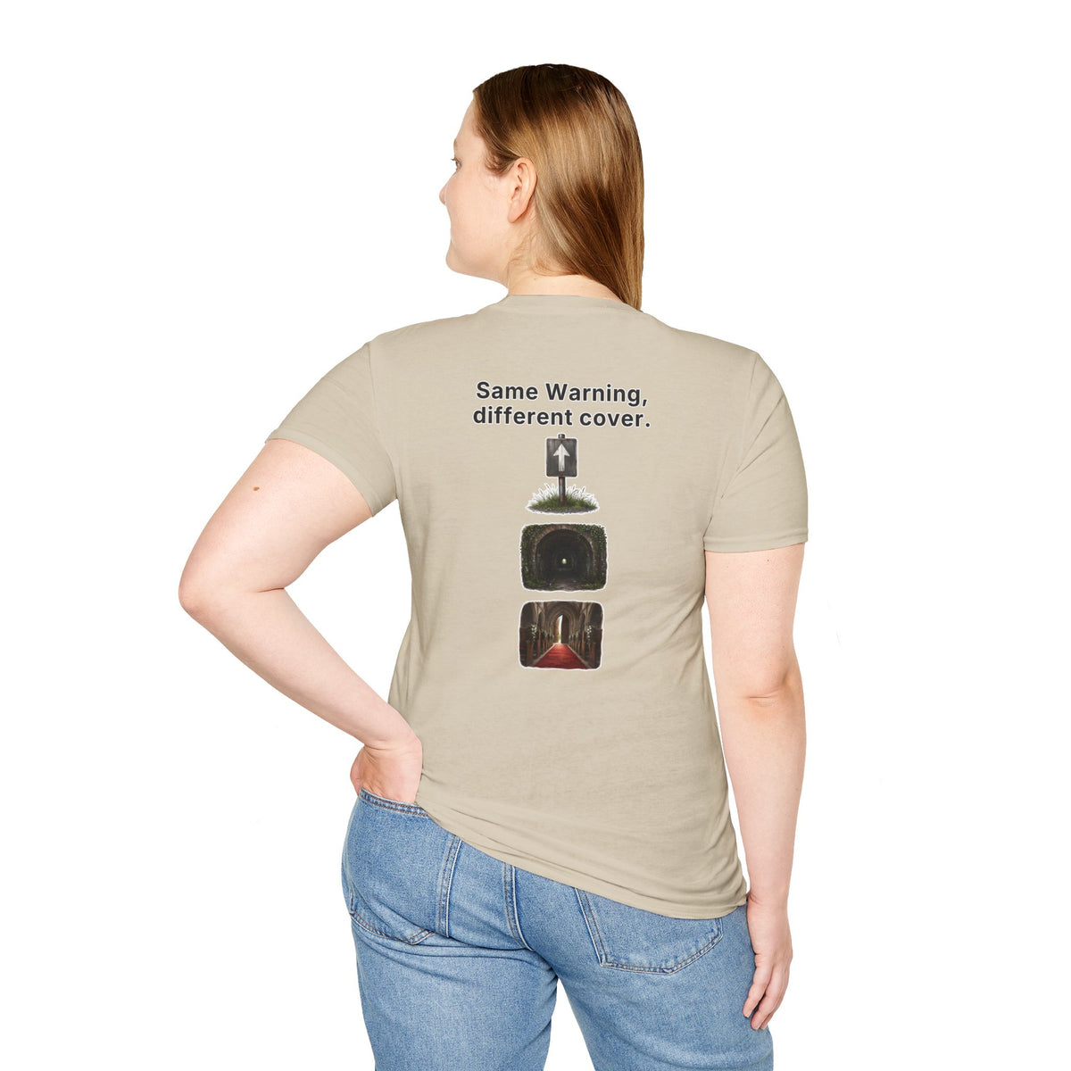 Funny Marriage T-Shirt Same Warning Different Cover Dead End Road Wedding Humor Shirt Groom Bachelor Party Tee