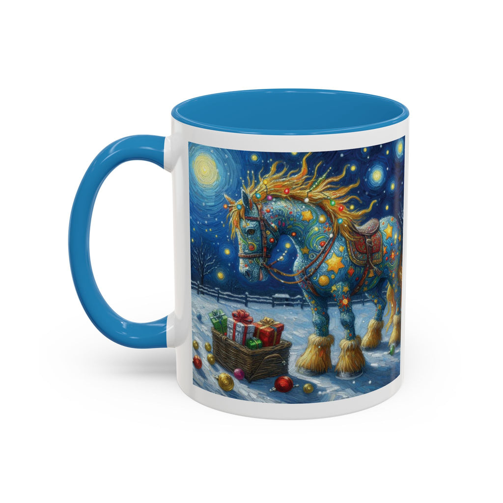 Christmas Mug Horse Mug Van Gogh Art Funny Coffee Tea Ceramic Mug Santa Gift Cup