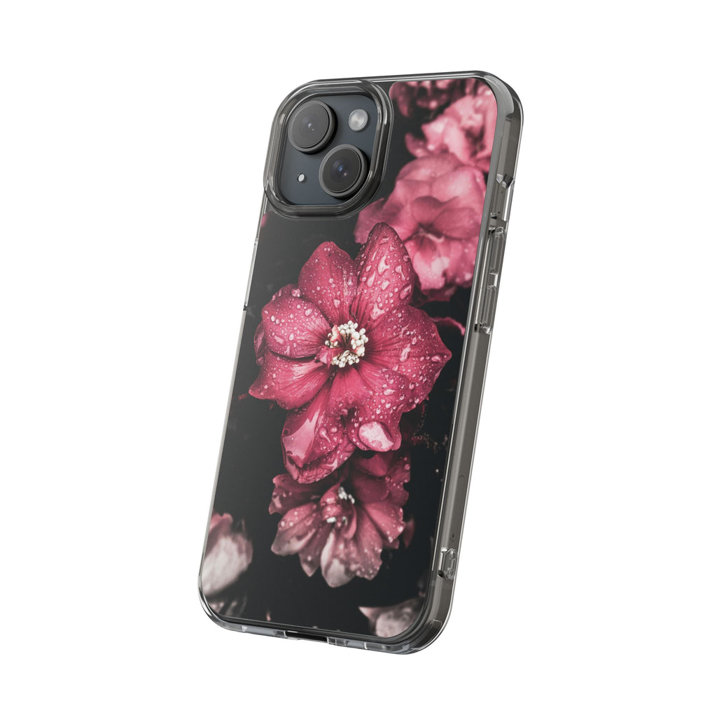Pink Flowers Clear Cases iPhone Case Samsung Phone Case Unique Gift Cute Phone Cover Unique iPhone 17 Pro Max Phone Case