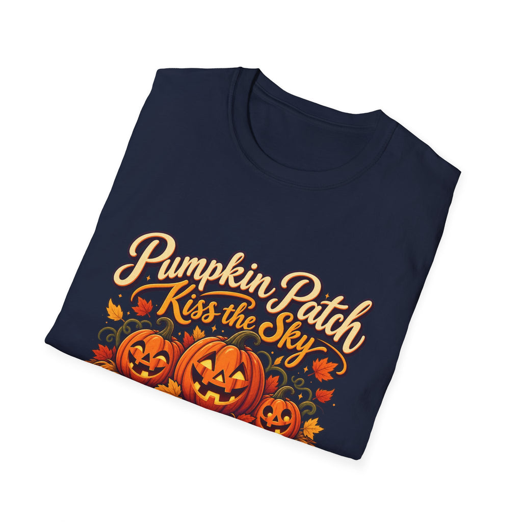 Pumpkin Patch Kiss the Sky Shirt | Cute Fall Jack-O'-Lantern Graphic Tee | Womens Halloween T-Shirt
