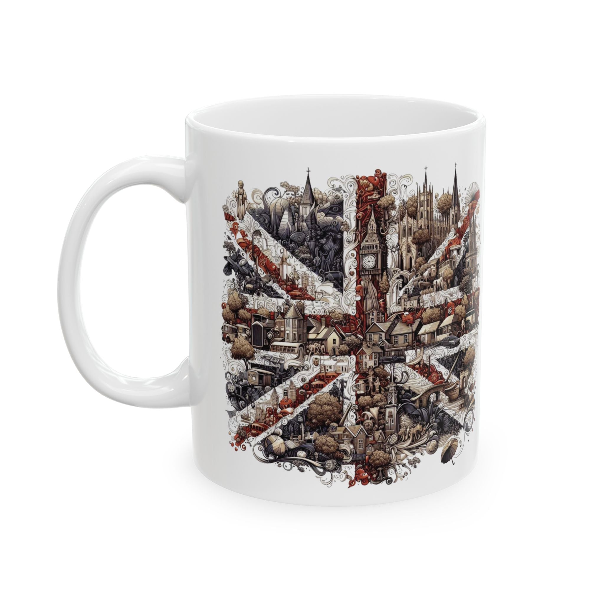 Great Britain Mug England Mug Tea Coffee Cup Ceramic Mug Unique Gift Travel Love 11oz