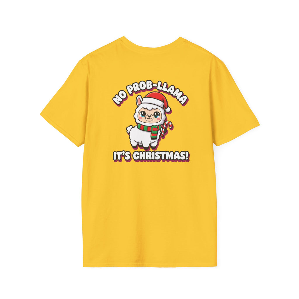 Cute Christmas Shirt No Prob Llama Its Christmas Funny Animal Unisex Softstyle Tee Christmas Gift