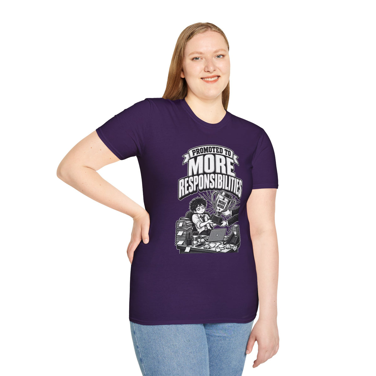 Funny Dark Humor Tshirt — Funny Office Tshirt Dark Humor Graphic Tee Unique Coworker Gift PROMOTED TO MORE RESPONSIBILITIES Shirt