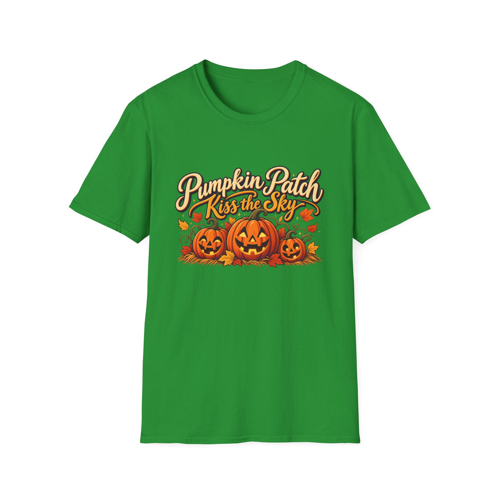 Pumpkin Patch Kiss the Sky Shirt | Cute Fall Jack-O'-Lantern Graphic Tee | Womens Halloween T-Shirt