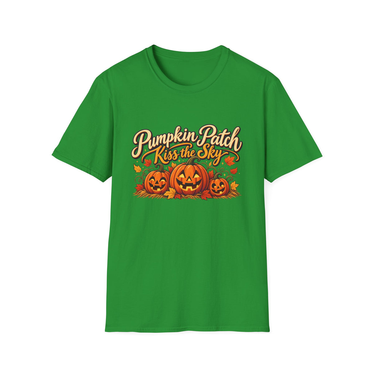Pumpkin Patch Kiss the Sky Shirt | Cute Fall Jack-O'-Lantern Graphic Tee | Womens Halloween T-Shirt