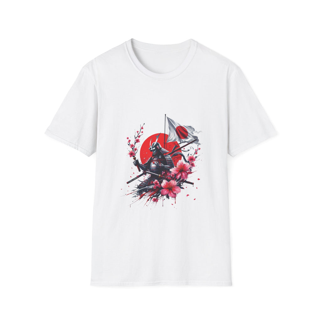 Japan Unisex Softstyle T-Shirt Japanese Art Sakura Samurai Cotton Gift Unique