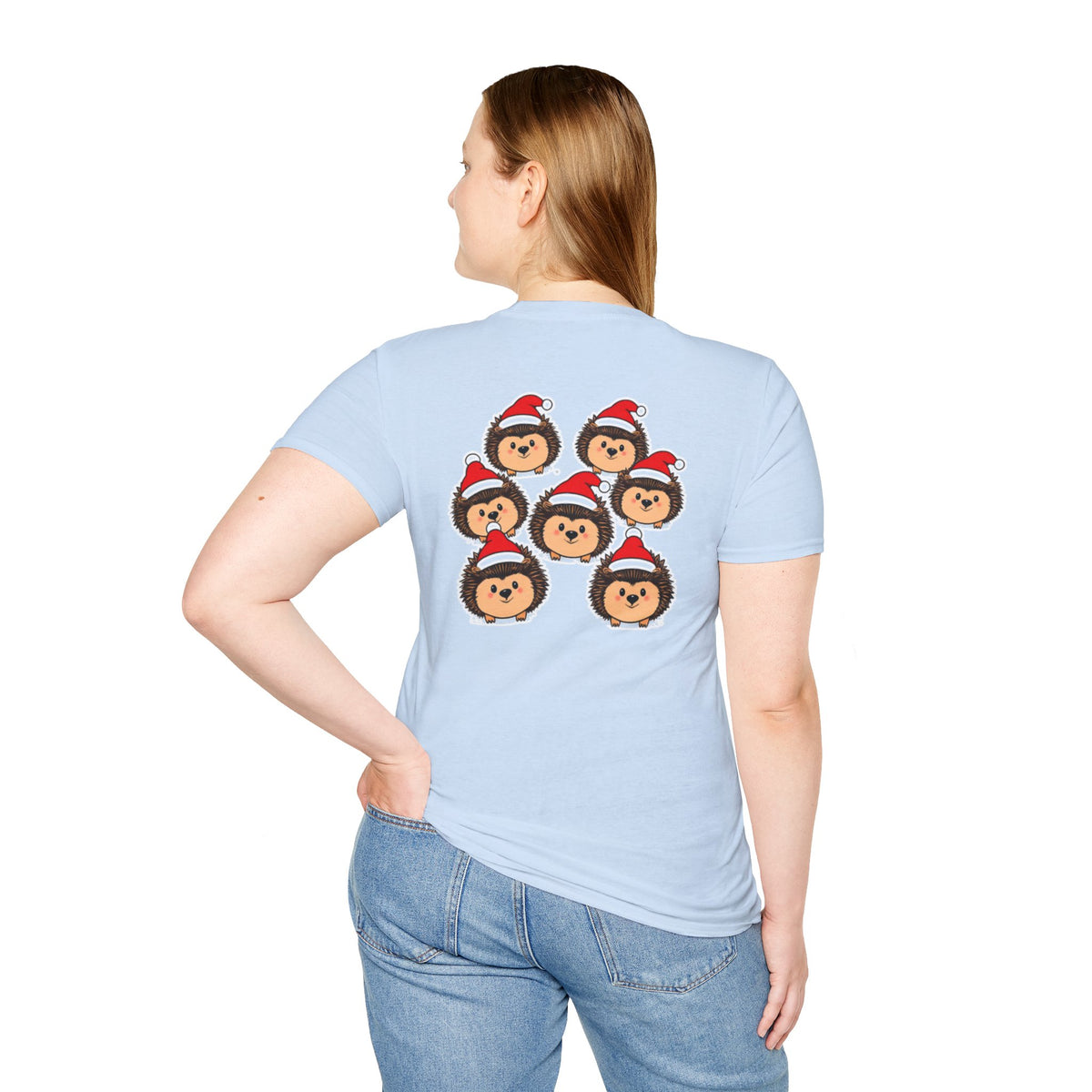 Christmas Hedgehogs Family T-Shirt | Cute Cartoon Holiday Design Unique Holiday Gift Shirt