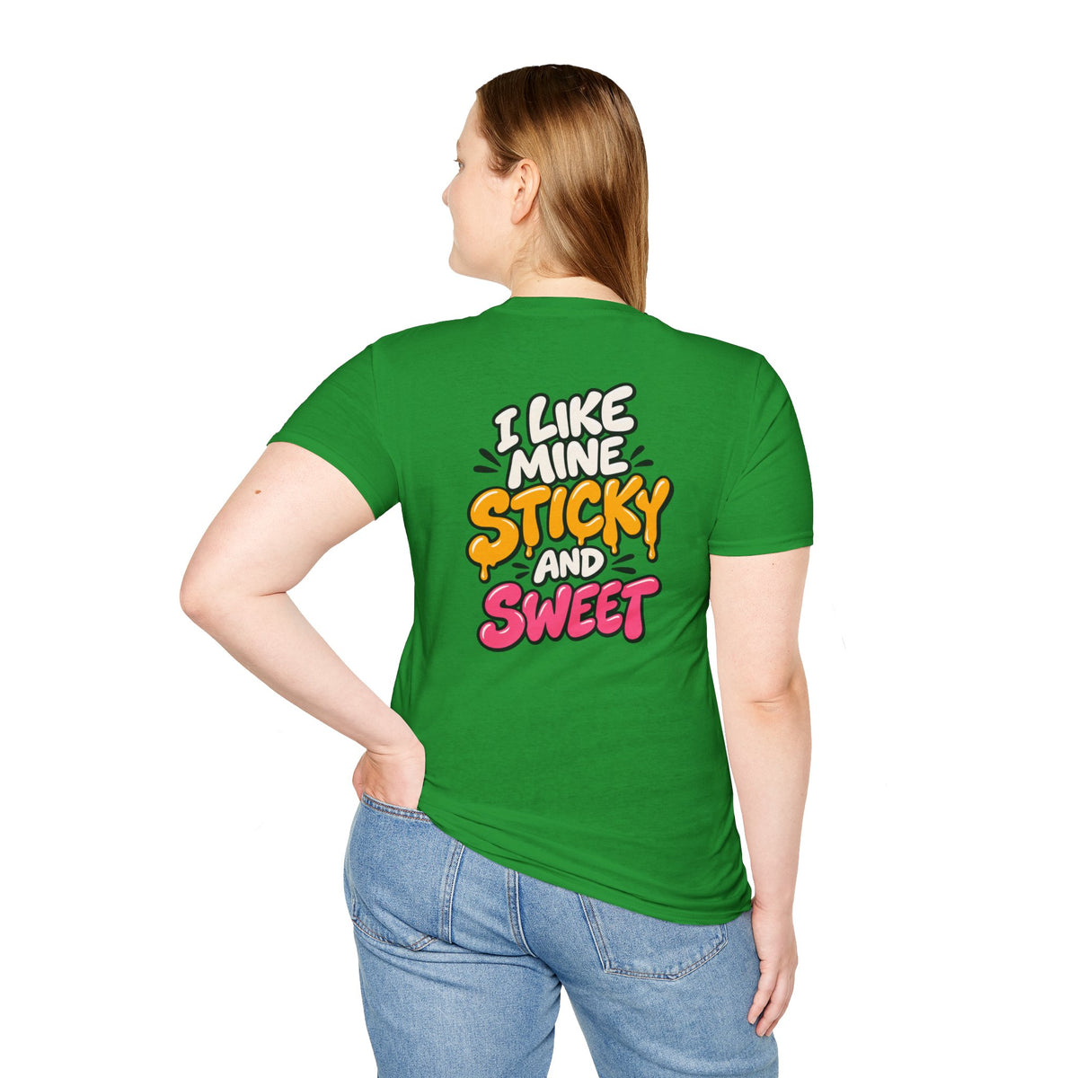 Dark Humor Funny Tshirt I LIKE MINE STICKY AND SWEET Tee Unique Gift