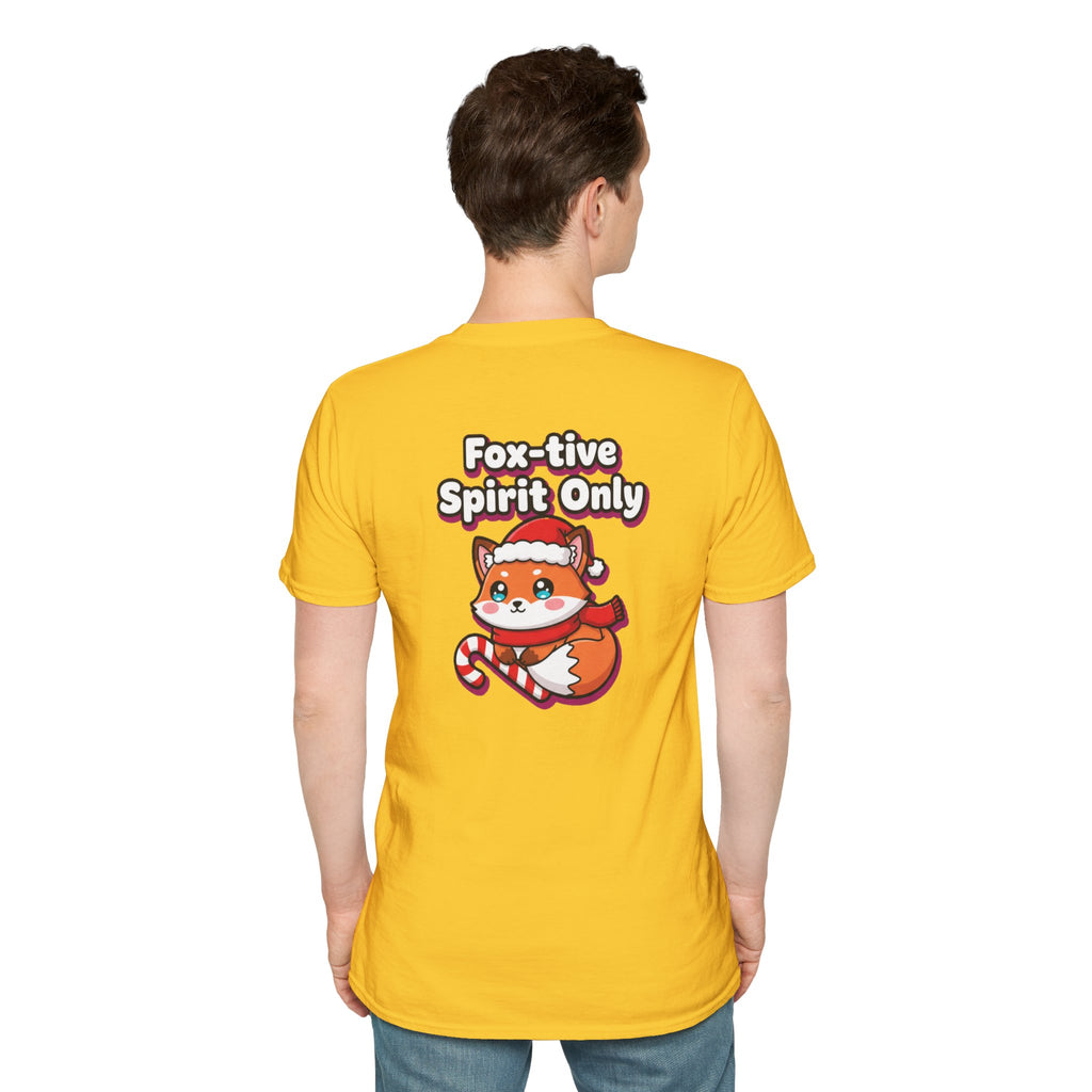 Cute Christmas Shirt Foxtive Spirit Only Funny Animal Unisex Softstyle Tee Christmas Gift