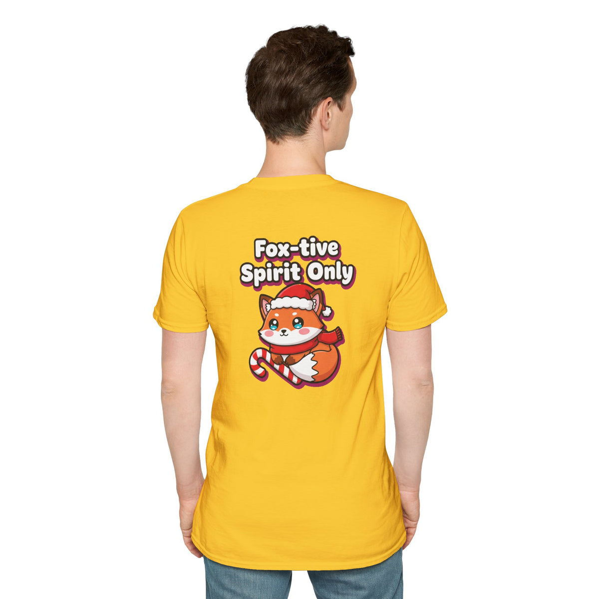 Cute Christmas Shirt Foxtive Spirit Only Funny Animal Unisex Softstyle Tee Christmas Gift