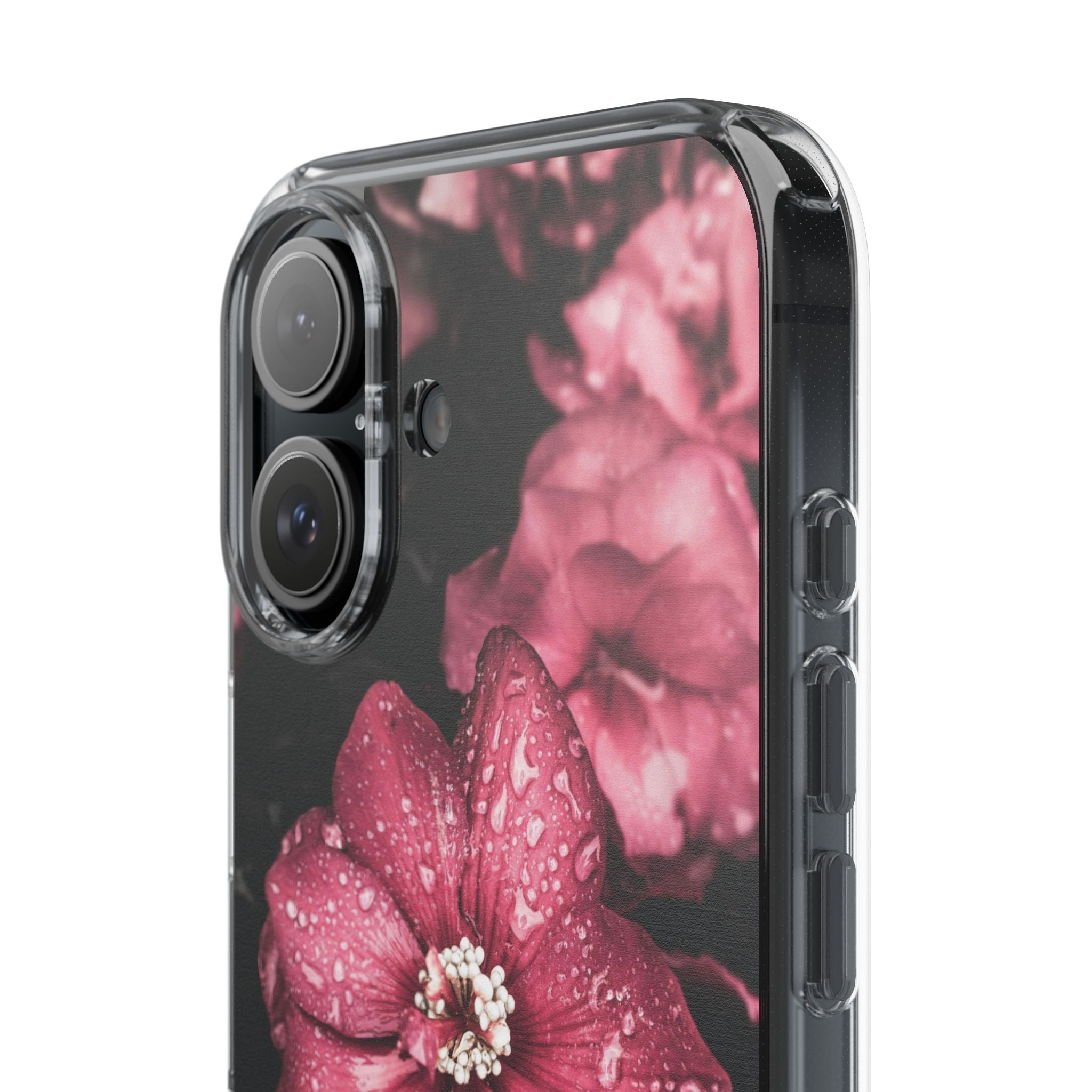 Pink Flowers Clear Cases iPhone Case Samsung Phone Case Unique Gift Cute Phone Cover Unique iPhone 17 Pro Max Phone Case