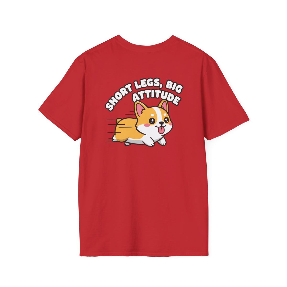 Cute Corgi Shirt Short Legs, Big Attitude Funny Dog Lover Unisex Softstyle Tee Gift