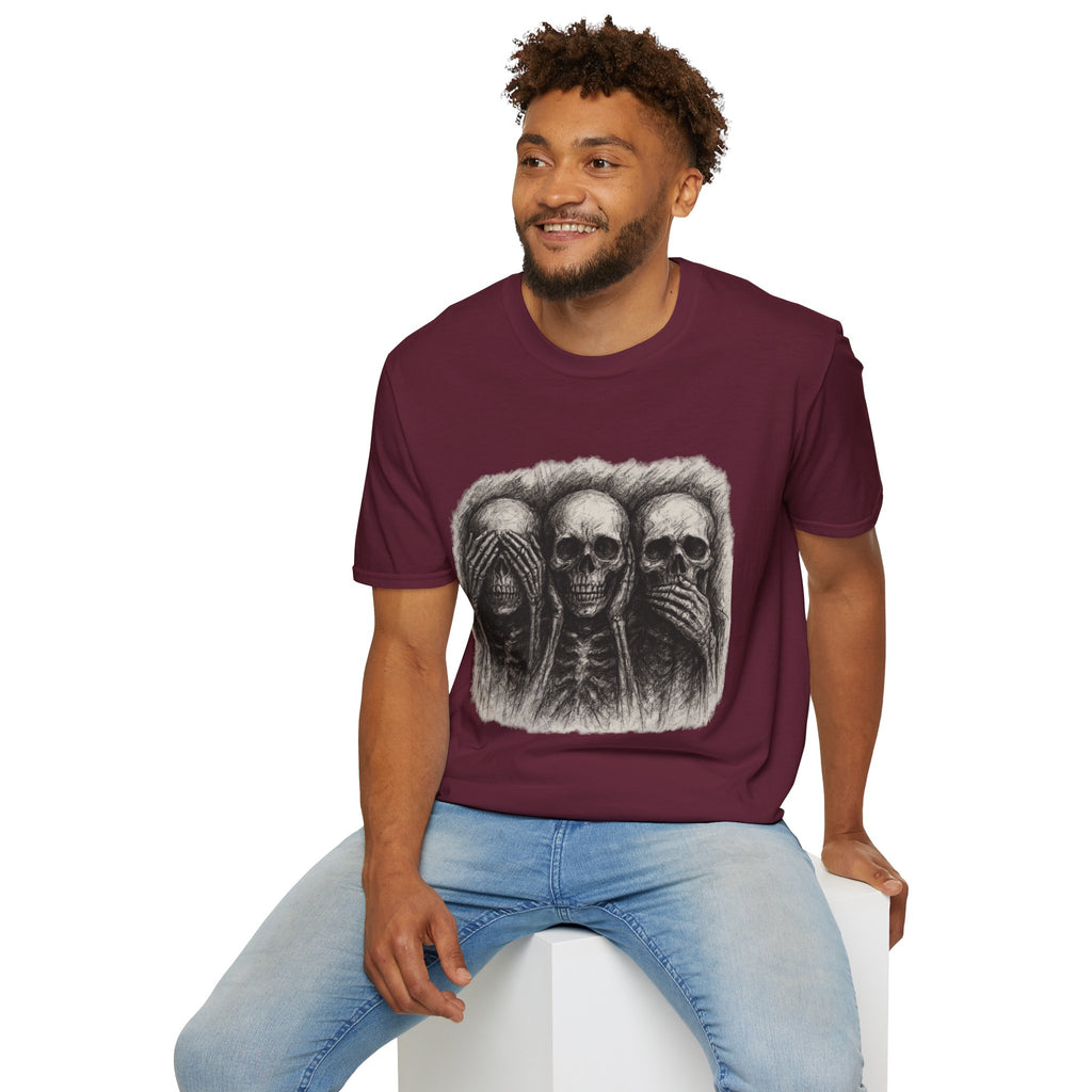 Mens Skull T-shirt Graphic Tees Skeleton Apparel Clothing Skulls Accessories Best Gift