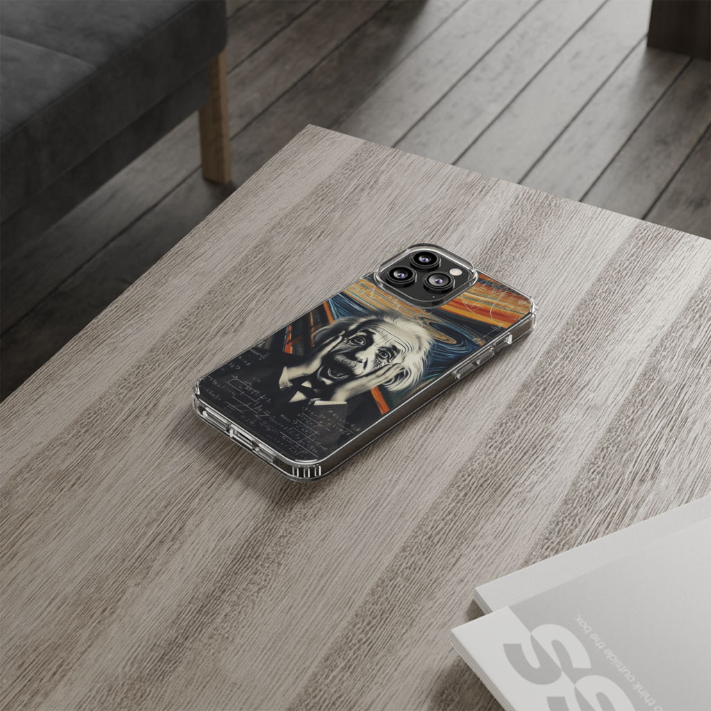 Funny Einstein Clear Phone Cases Edvard Munch Scream Unique iPhone Samsung Cases