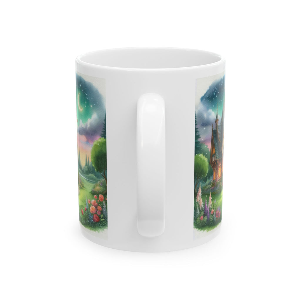 Fantasy Fairy Cottage Coffee Mug 11oz Enchanted Castle Ceramic Tea Cup Best Gift